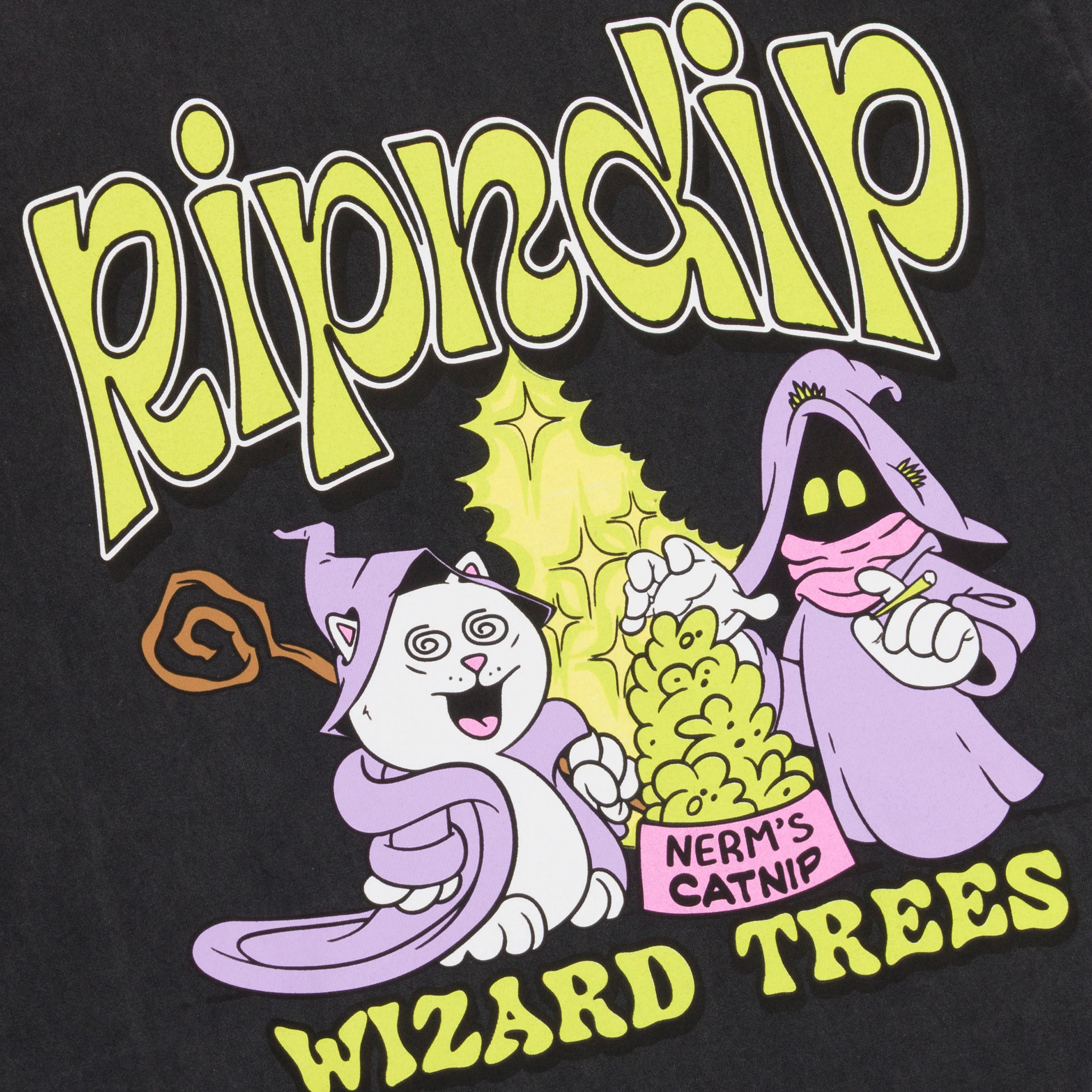 Ripndip Wizard Trees Catnip Tee (Vintage Black) - Image 3