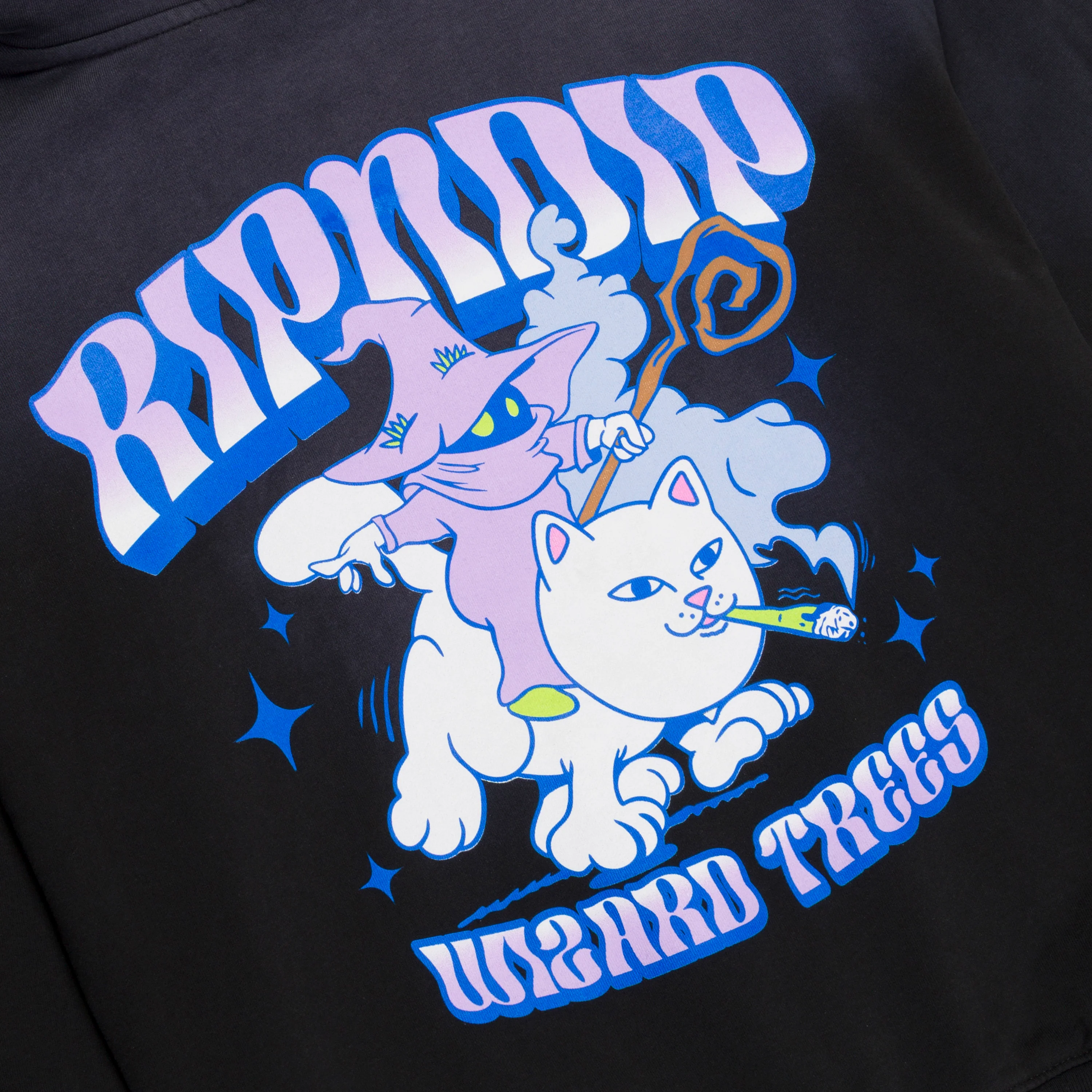Ripndip Wizard Trees Riding High Hoodie (Washed Black) - Image 5