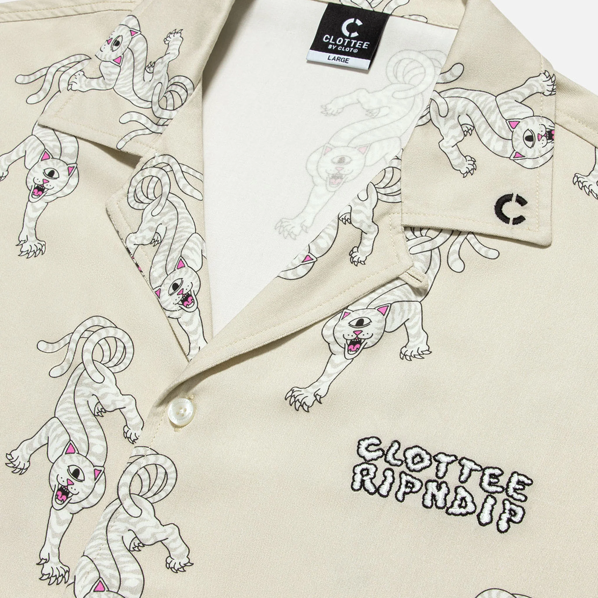 Ripndip x Clottee Long Sleeve Button Up (Grey) - Image 5