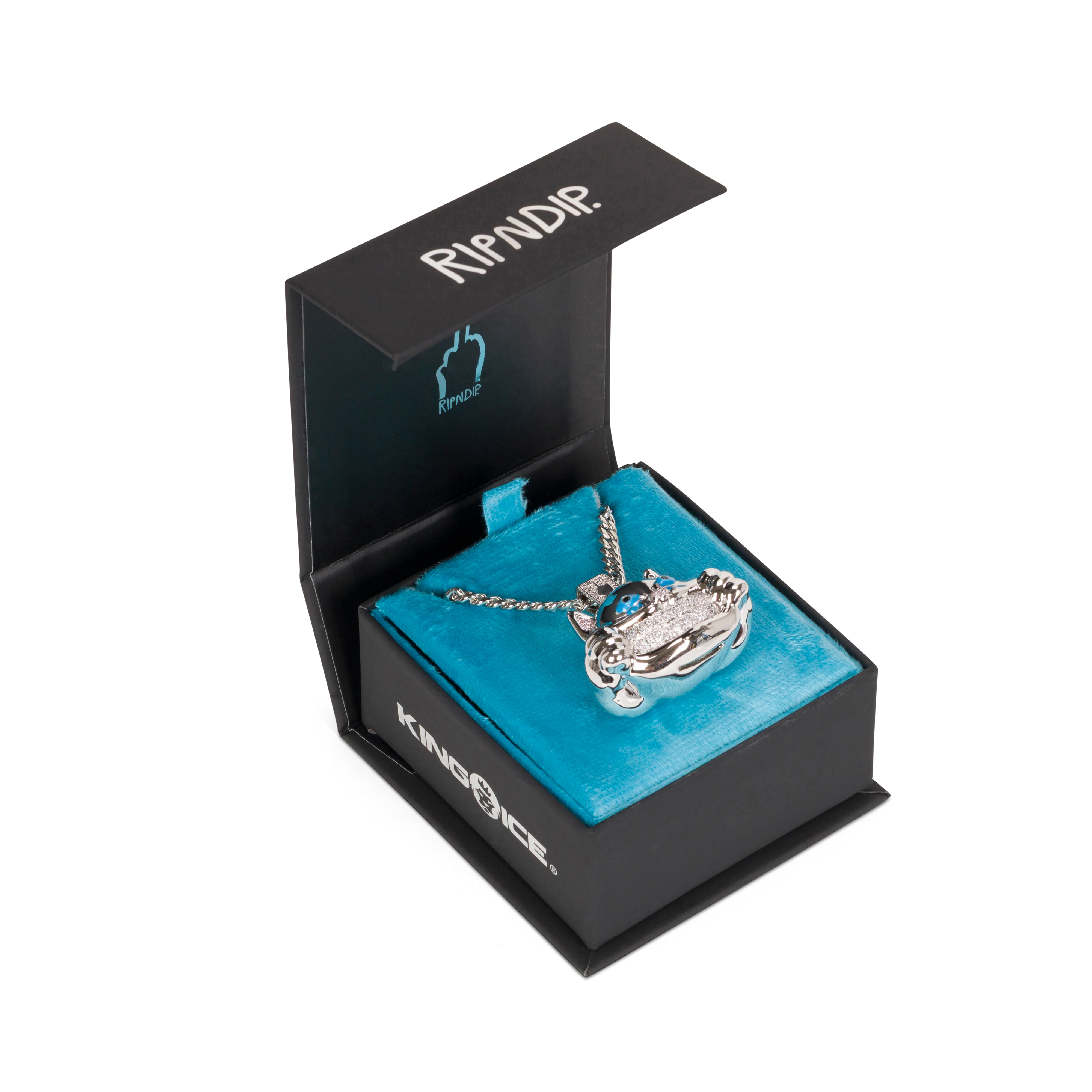 Ripndip x King Ice Nermal Necklace (Silver) - Image 5