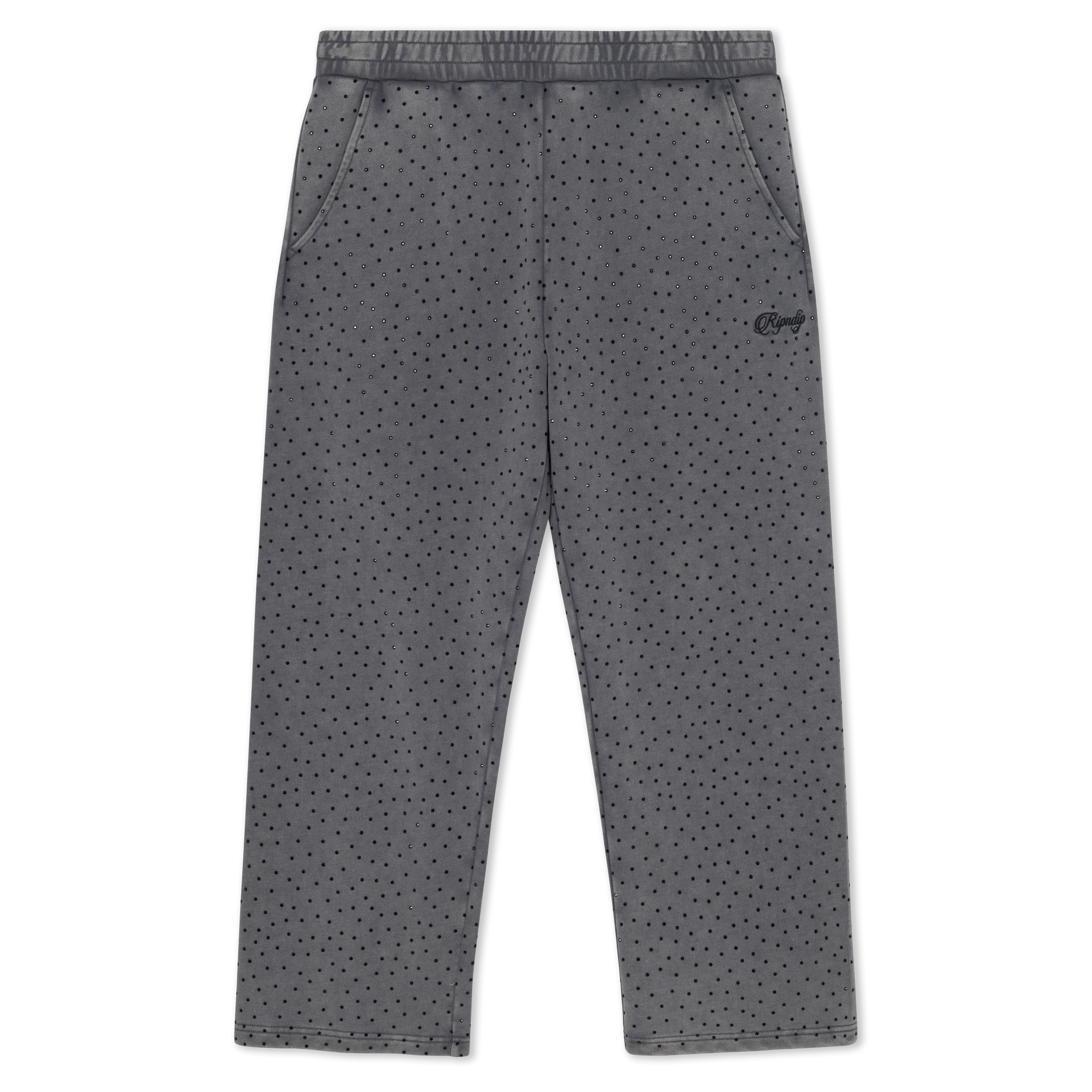 RIPNGEMS Straight Leg Sweatpants (Charcoal Wash)