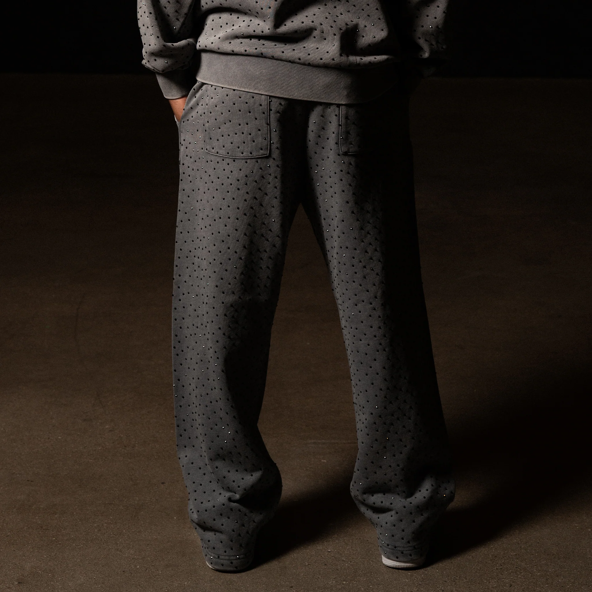RIPNGEMS Straight Leg Sweatpants (Charcoal Wash) - Image 5