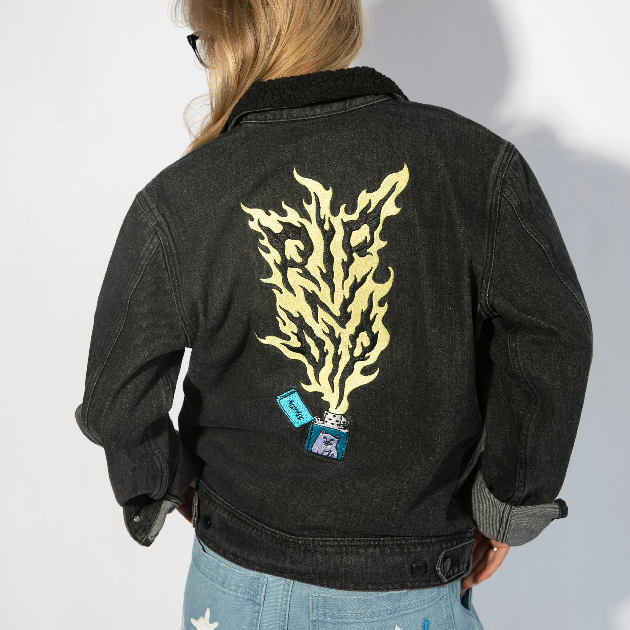 Ripnlit Denim Jacket (Black Denim Wash) - Image 3