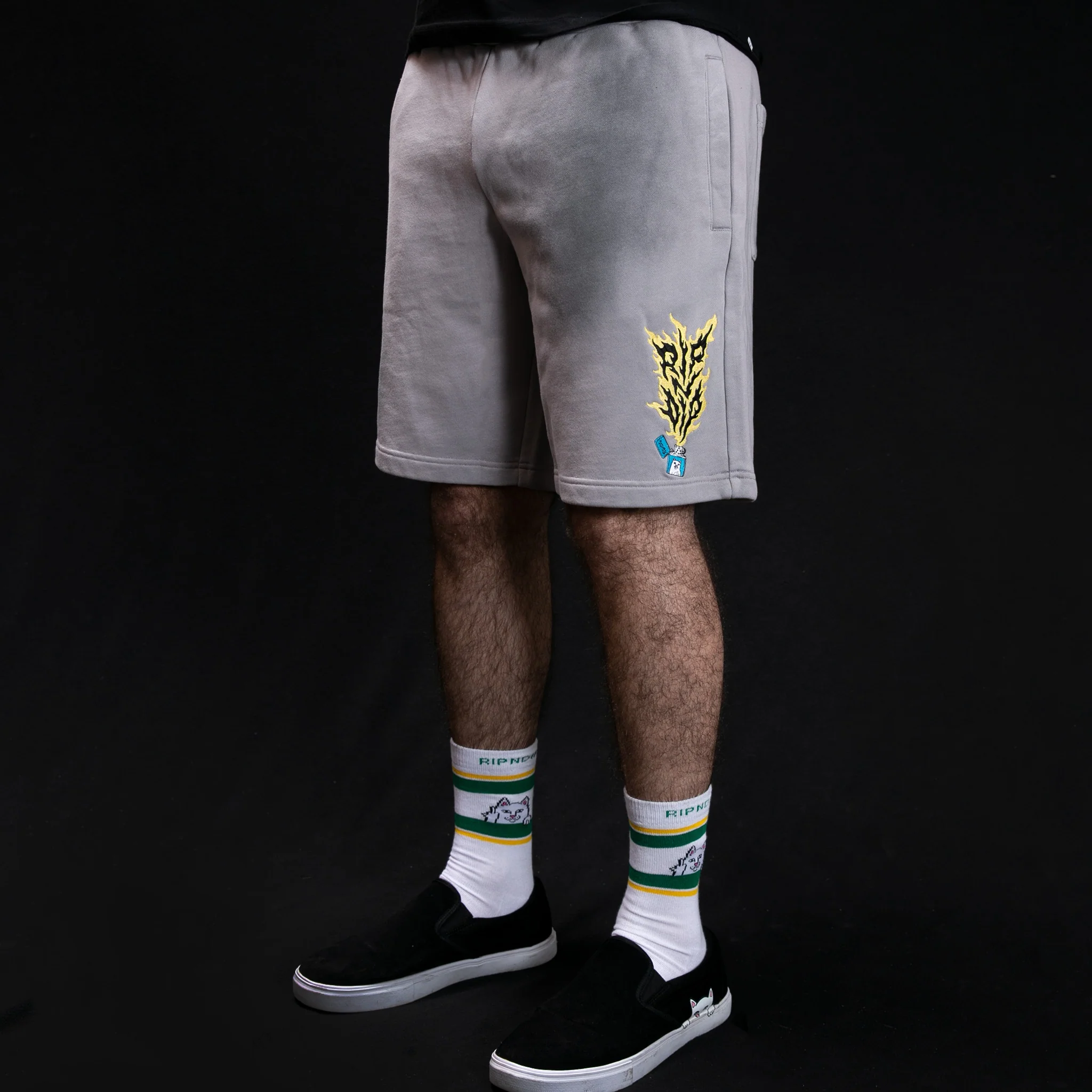 Ripnlit Sweatshorts (Charcoal Faded Dye) - Image 2