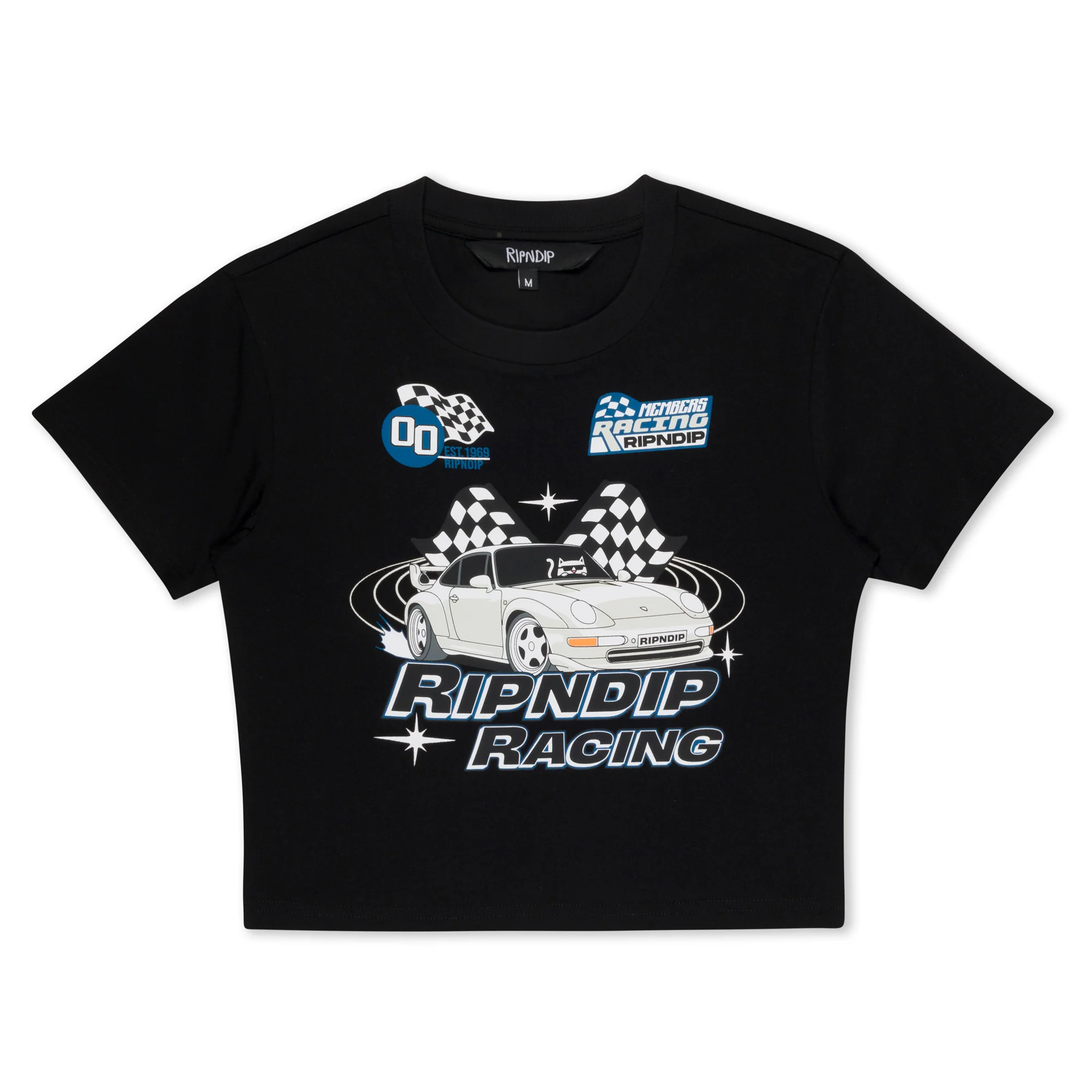 Ripnrace Cropped Baby Tee (Black)