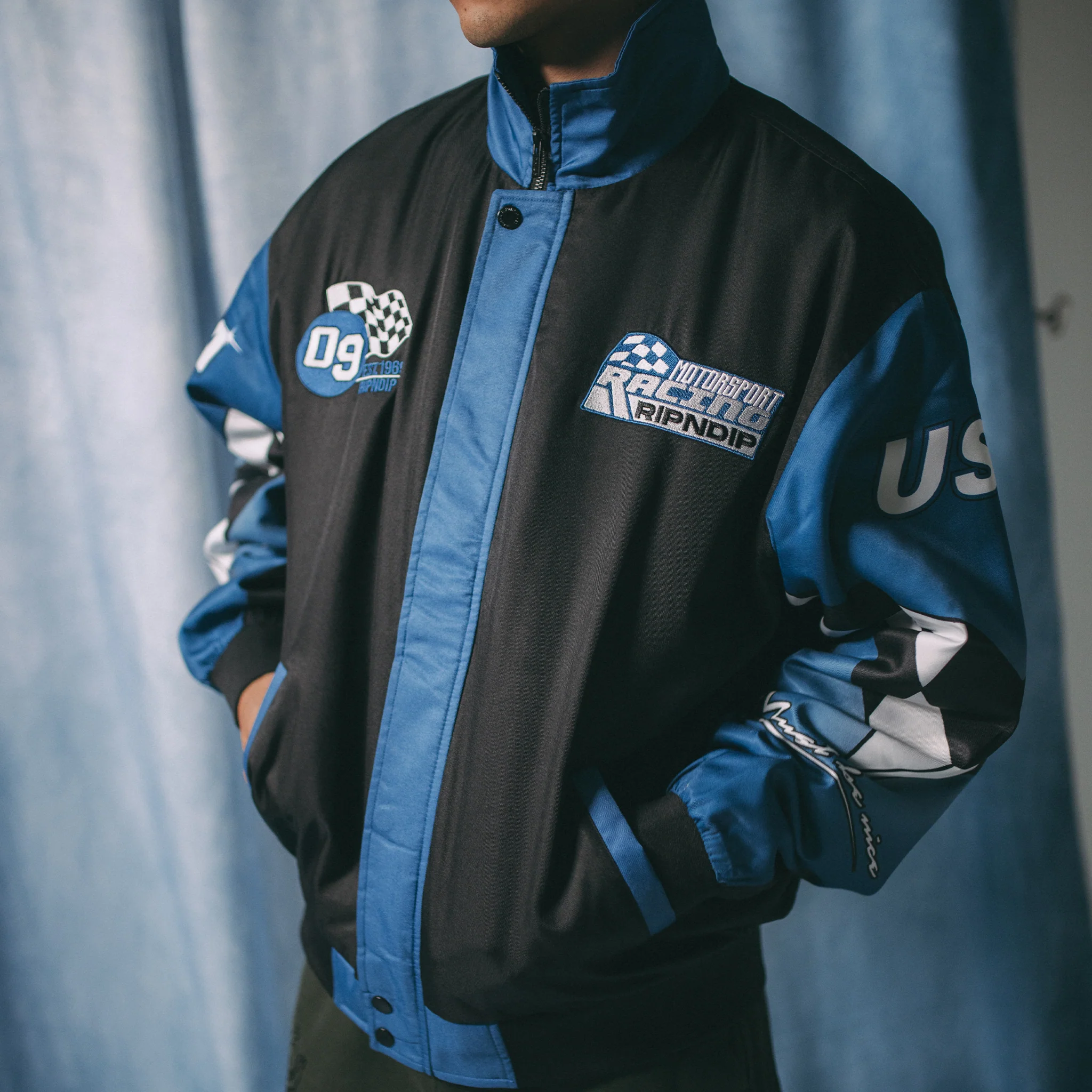 Ripnrace Jacket (Black/Blue) - Image 3