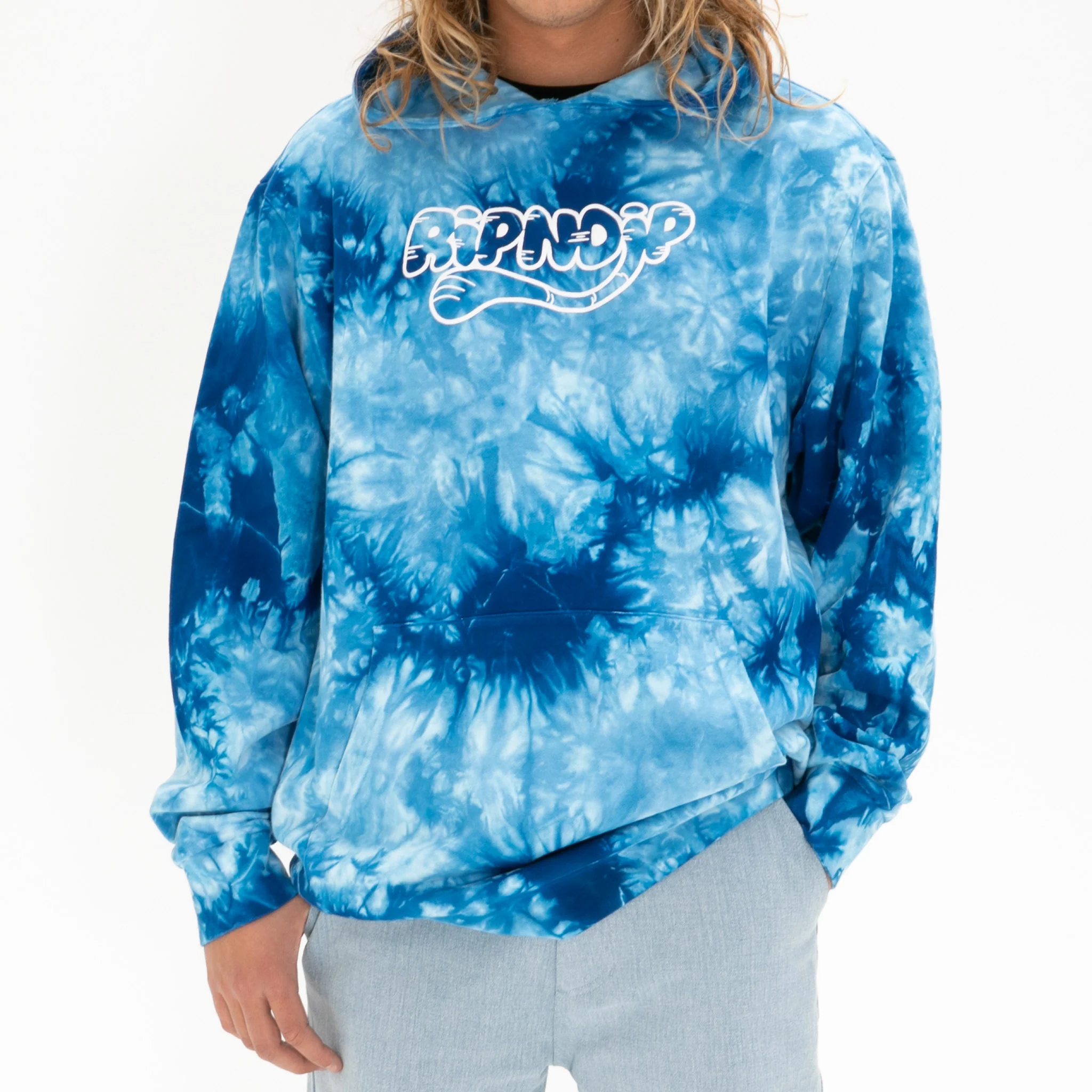 Ripntail Hoodie (Blue Acid Wash) - Image 2