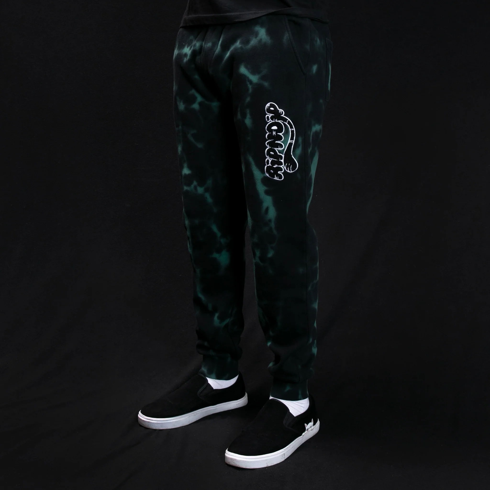 Ripntail Sweatpants (Green/Black Tie Dye) - Image 2