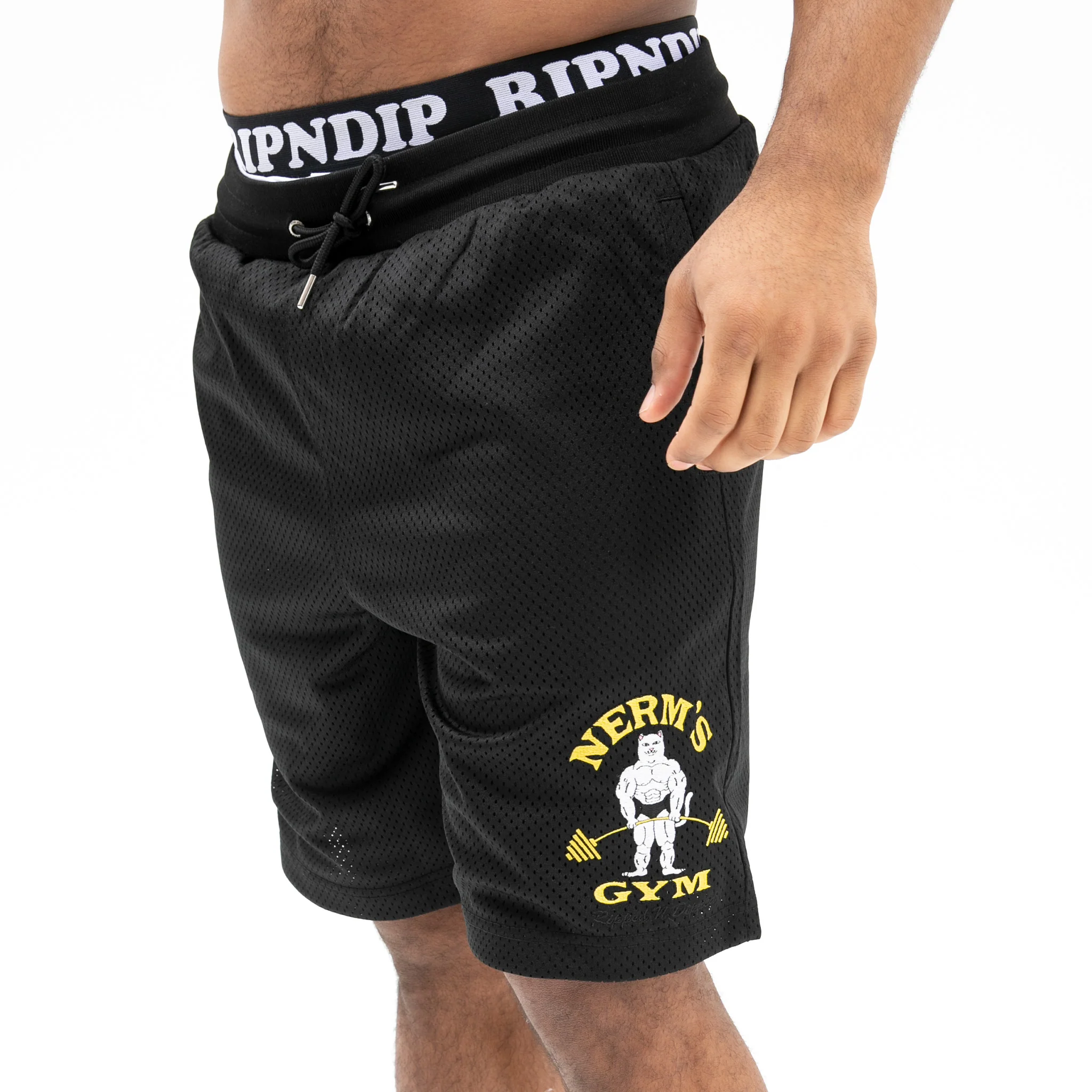 Ripped n Dipped Mesh Shorts (Black) - Image 2