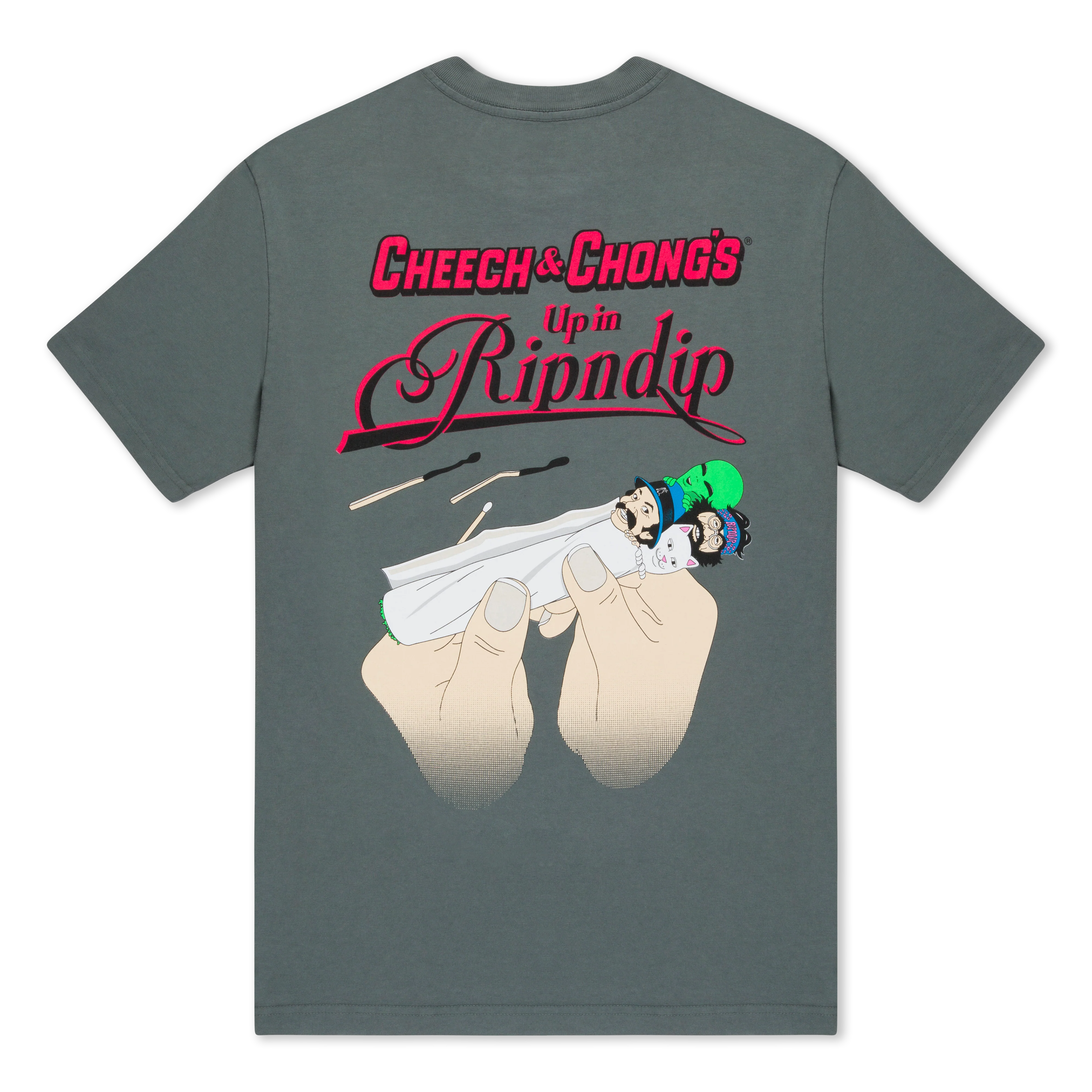 Roll Me Up Pocket Tee (Charcoal) - Image 3