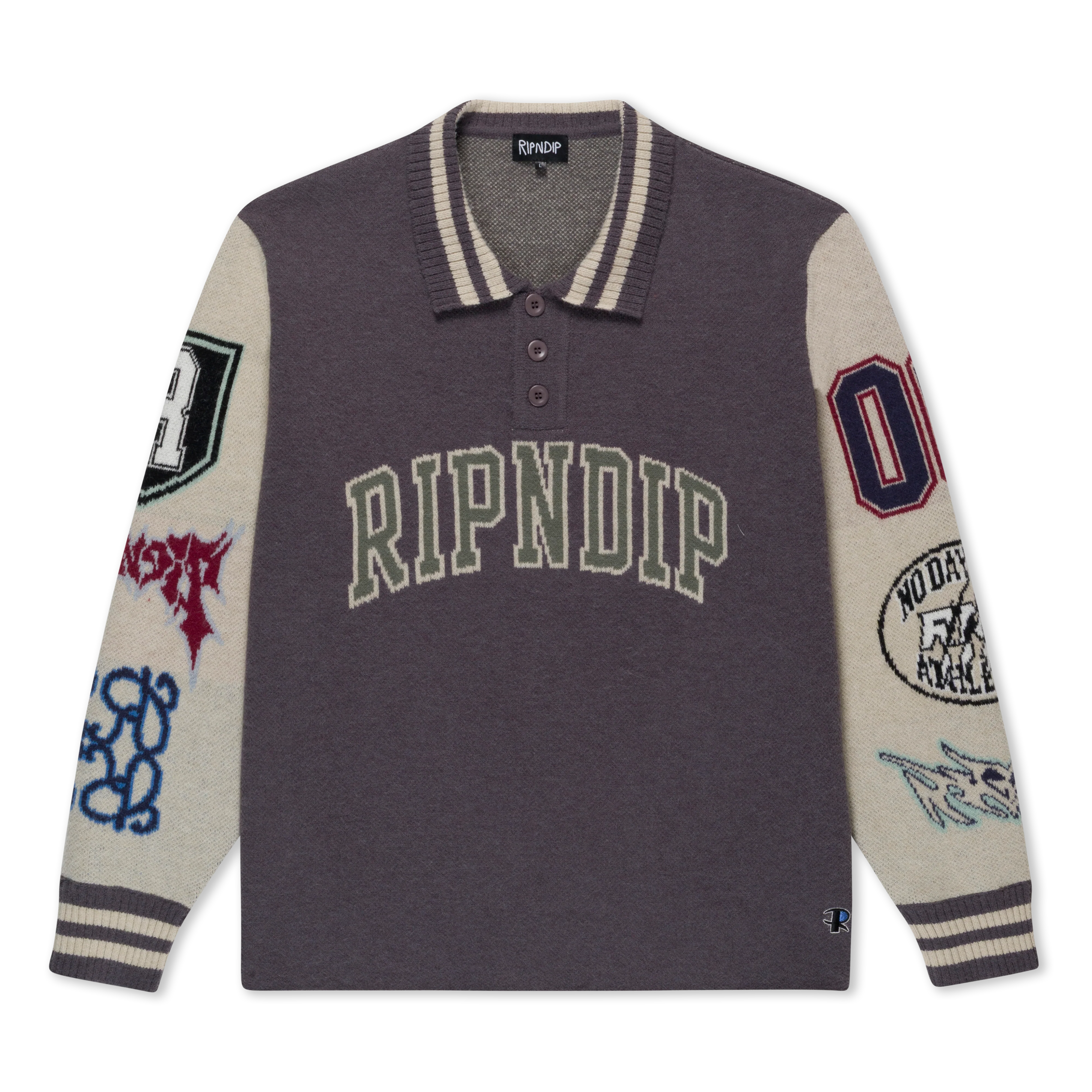 Run It Up Knit Sweater (Charoal / Cream)