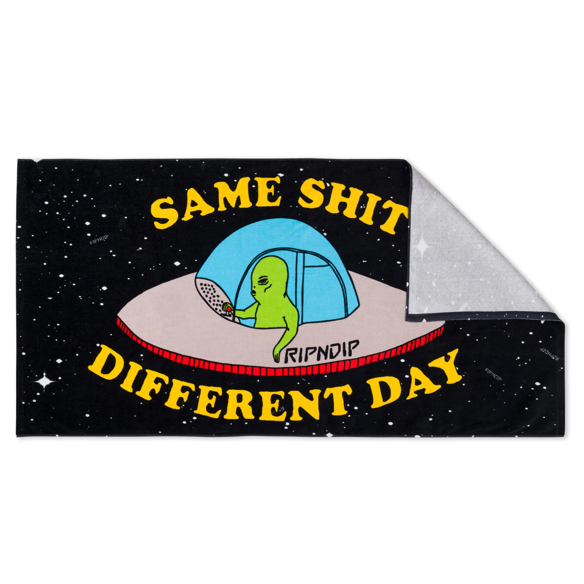 Same Shit Different Day Beach Towel (Black) - Image 3