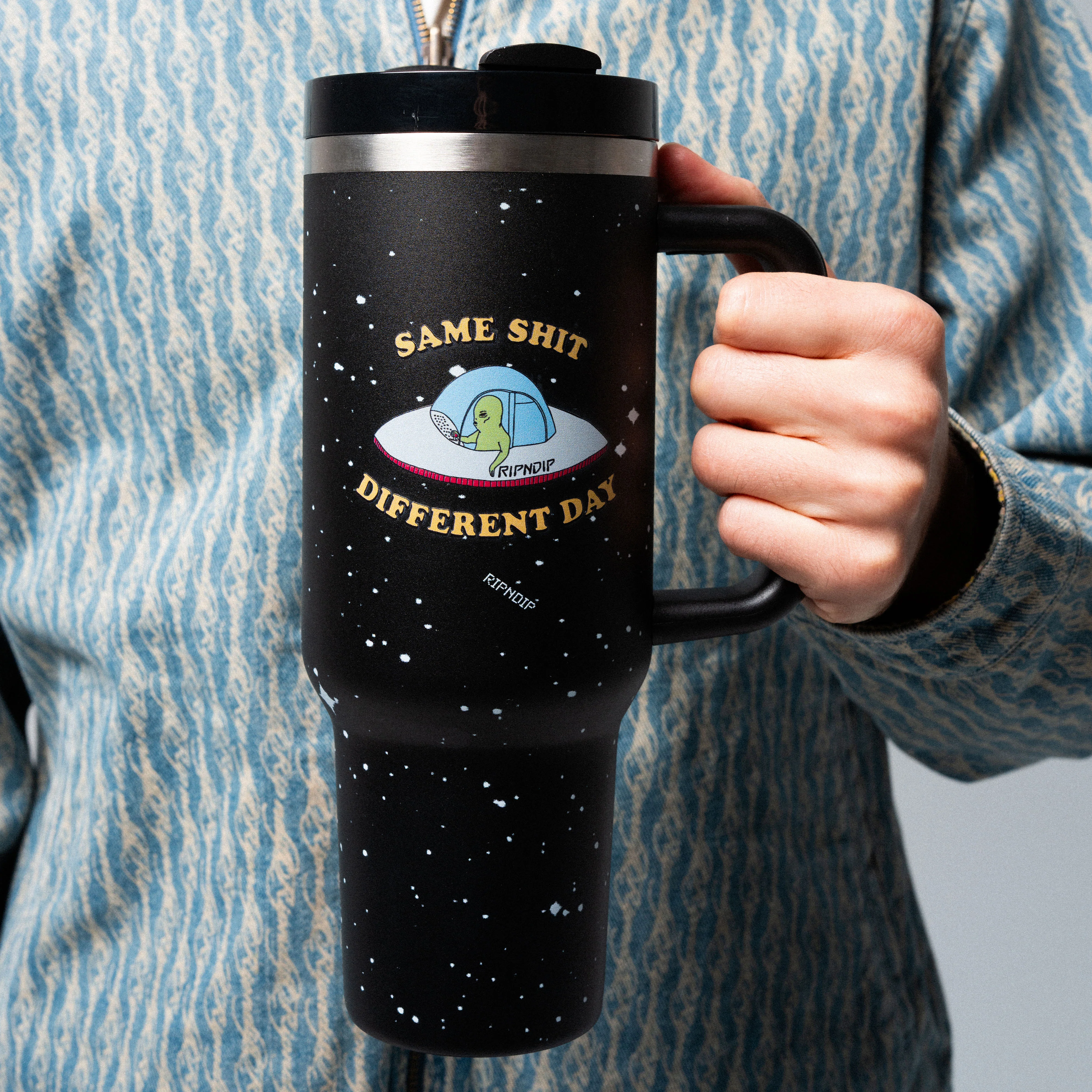 Same Shit Different Day Big Ol Cup Tumbler (Black) - Image 3