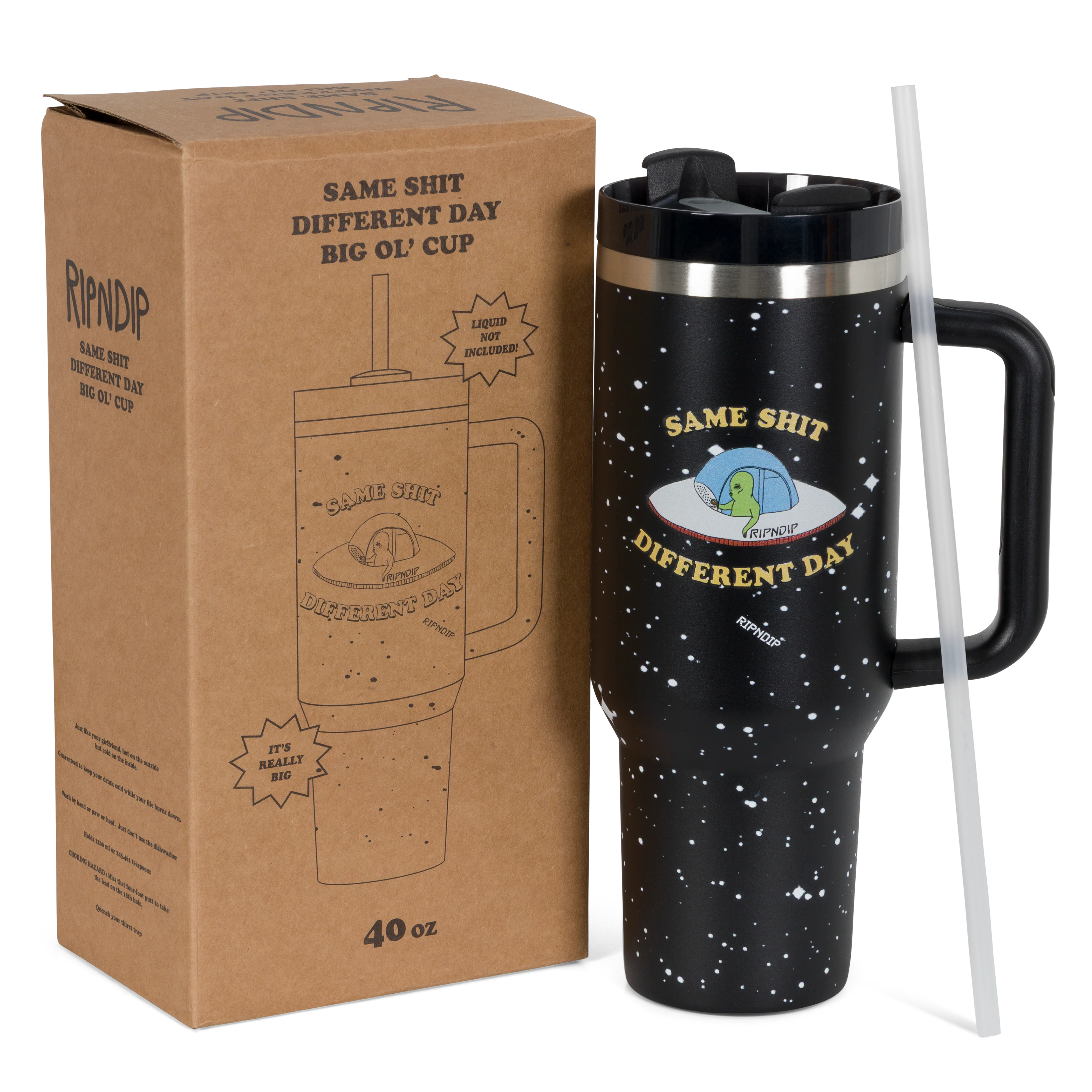 Same Shit Different Day Big Ol Cup Tumbler (Black) - Image 4