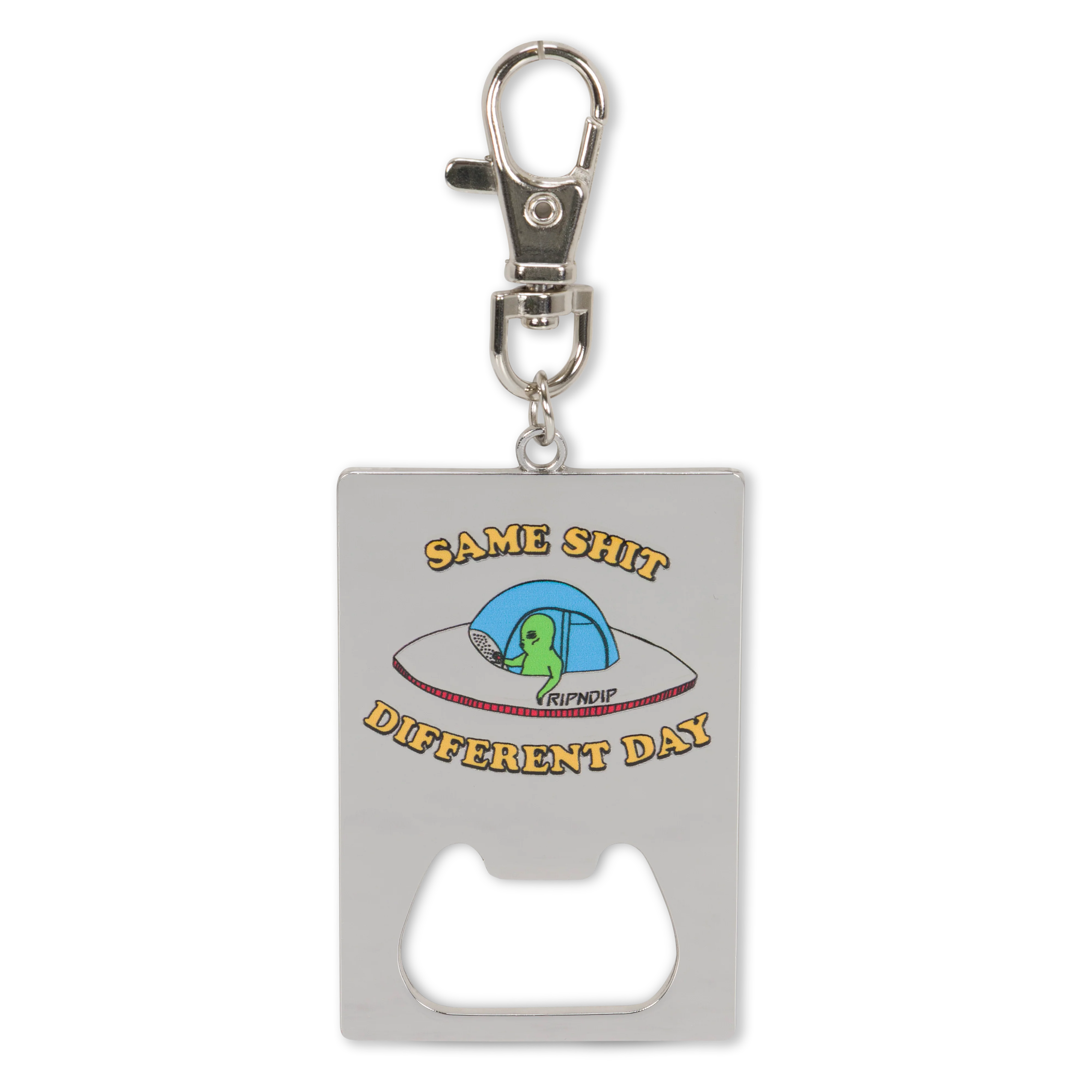 Same Shit Different Day Keychain Bottle Opener (Silver)