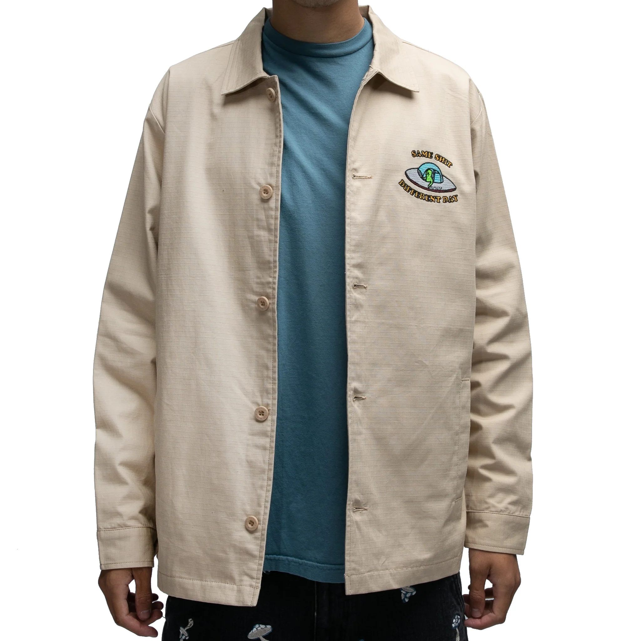 Same Shit Different Day Military Jacket (Khaki) - Image 2
