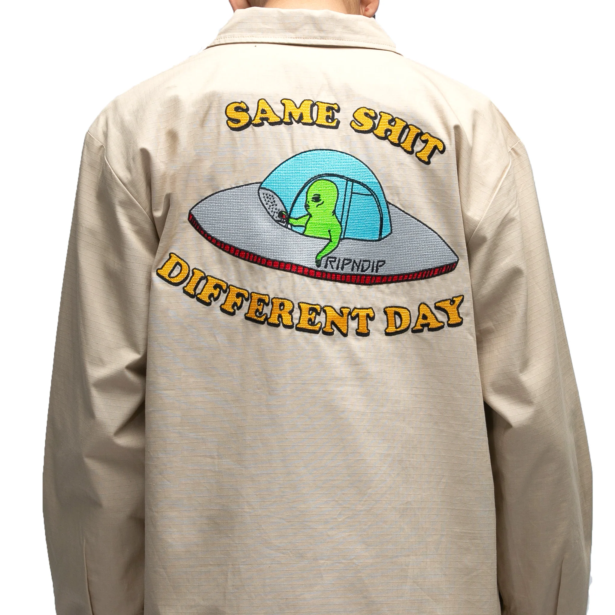 Same Shit Different Day Military Jacket (Khaki) - Image 3