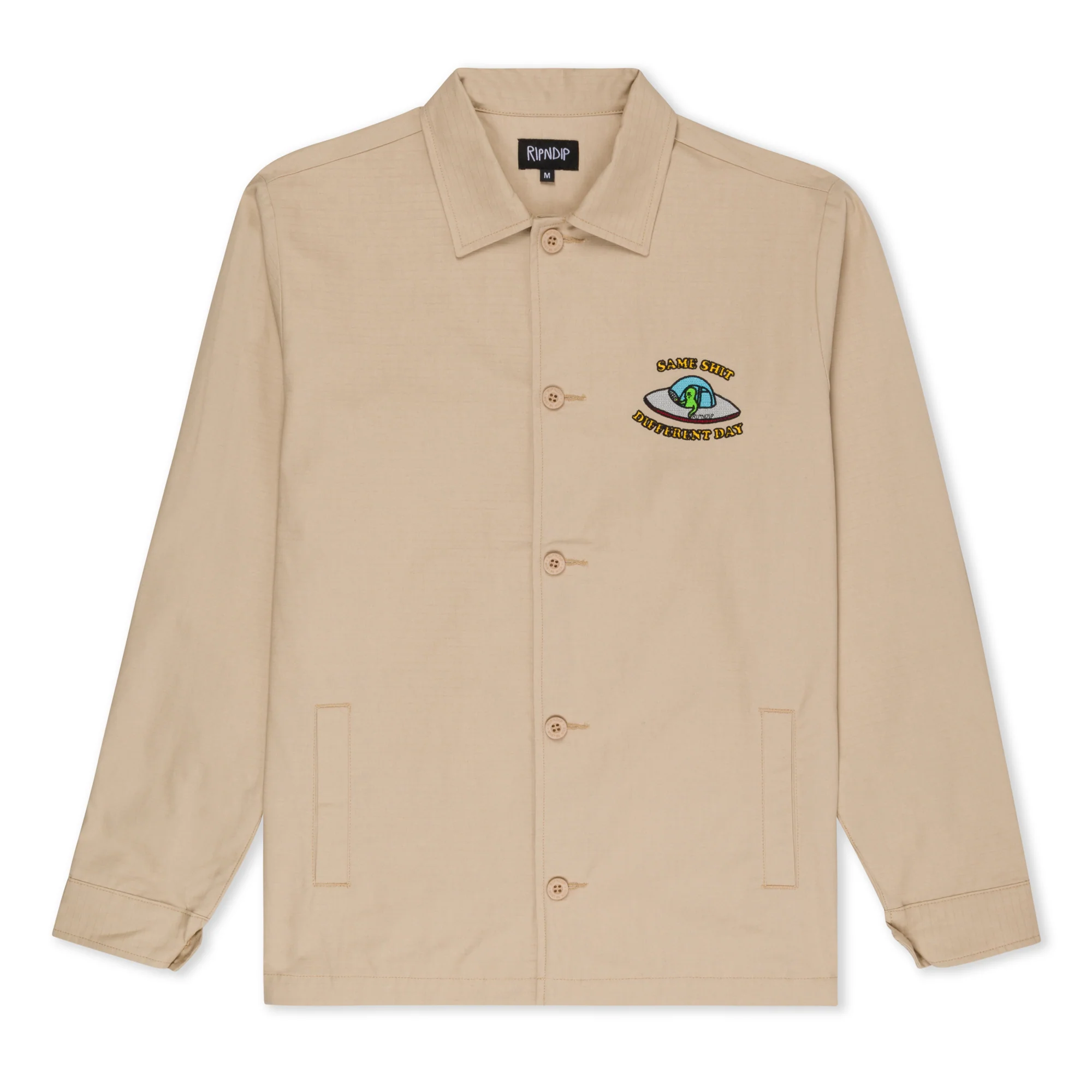Same Shit Different Day Military Jacket (Khaki) - Image 4