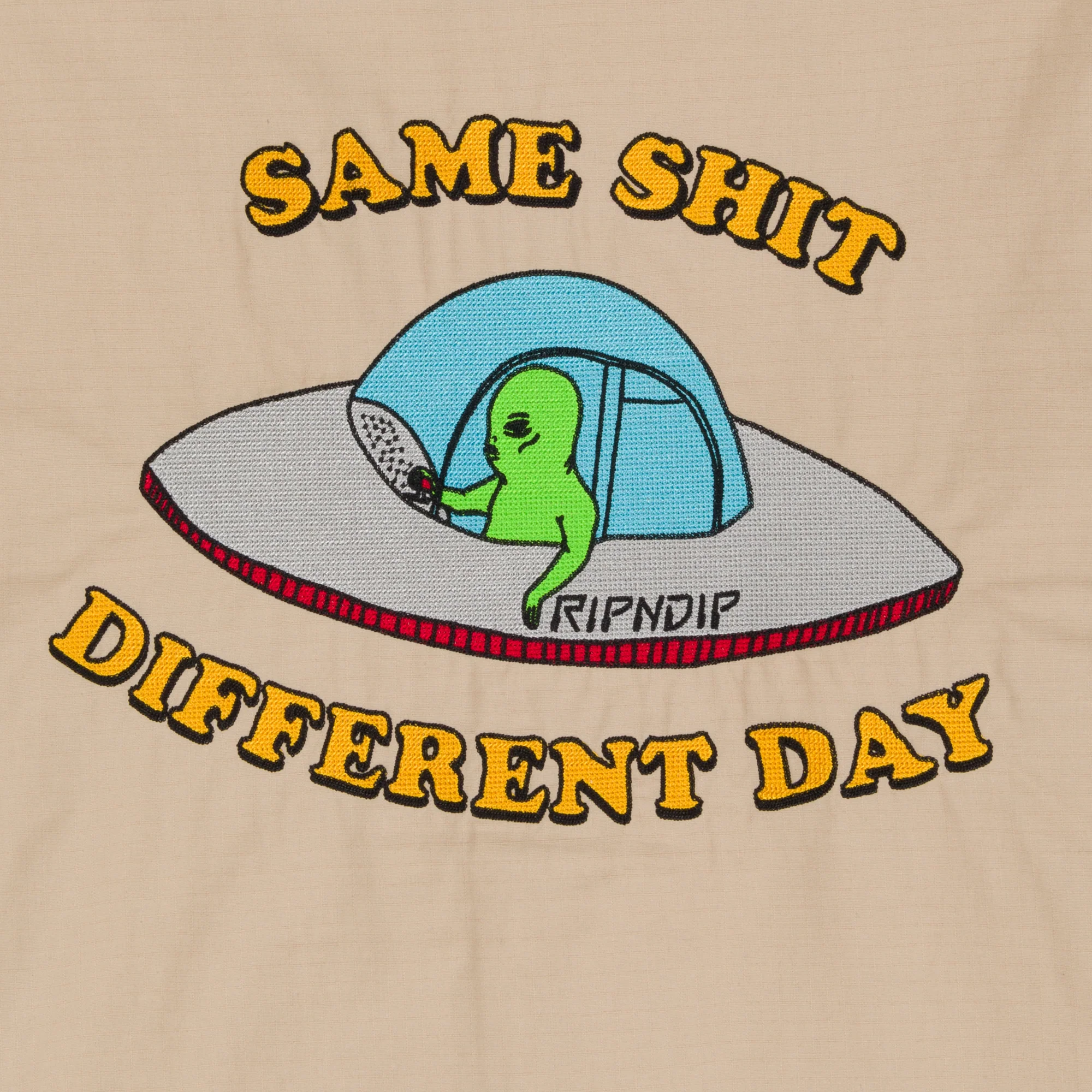 Same Shit Different Day Military Jacket (Khaki) - Image 6