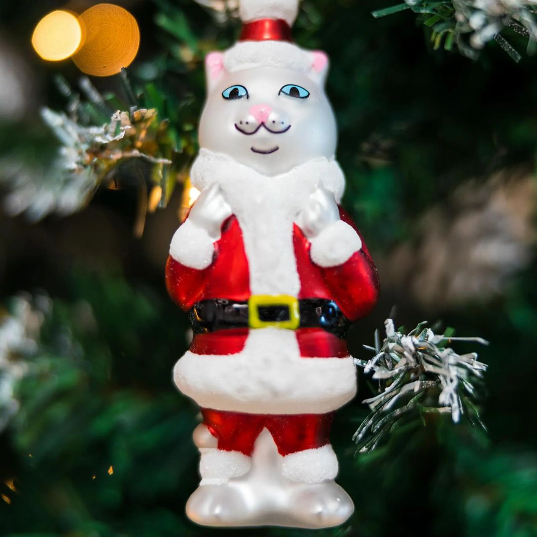 Santa Nerm Christmas Ornament (Red) - Image 2