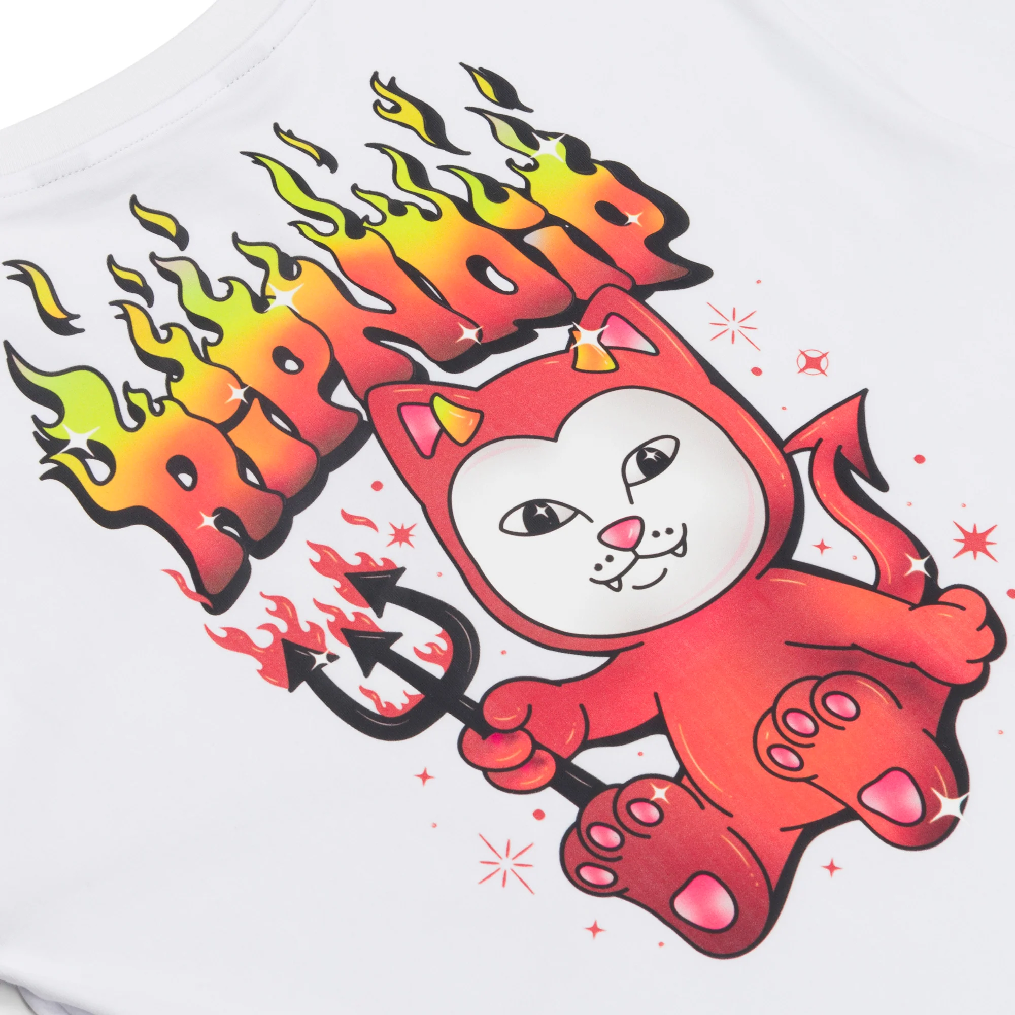 Scary Cute Cropped Baby Tee (White) - Image 5