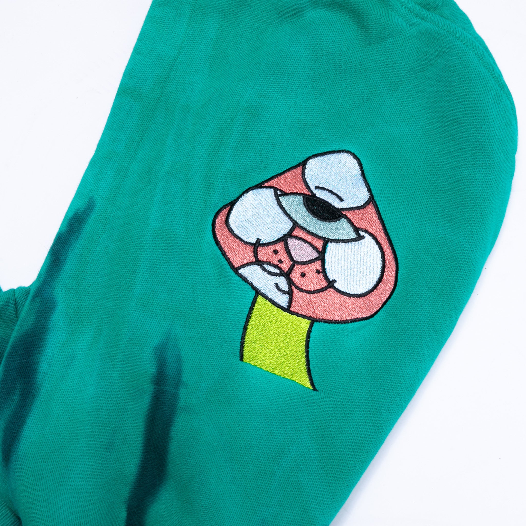 Sensai Embroidered Hoodie (Blue/Green Stripe Tie Dye) - Image 3