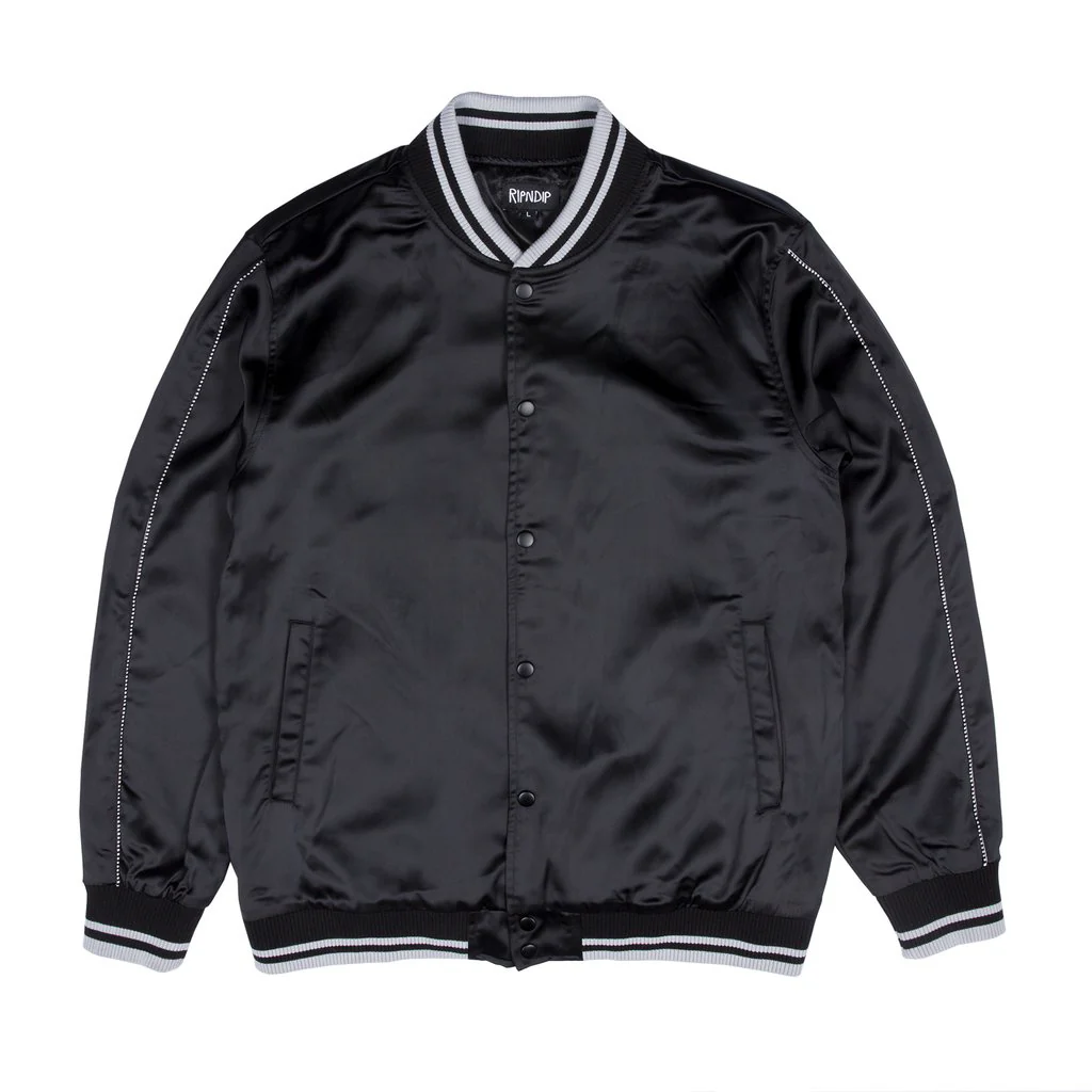 Share Some Love Satin Jacket (Black) - Image 4