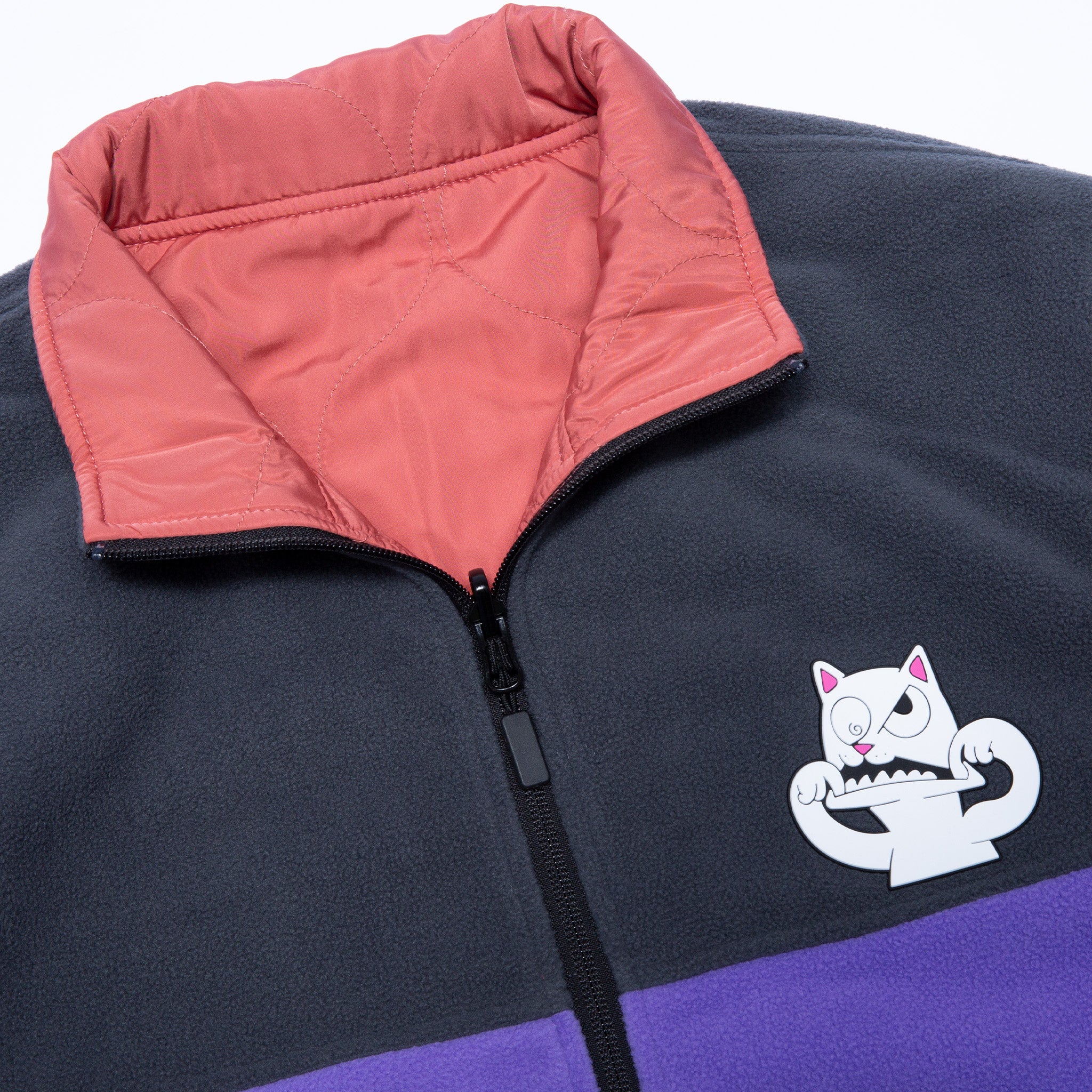 Shmoody Polar Fleece Quilted Reversible Jacket (Clay/Purple) - Image 6