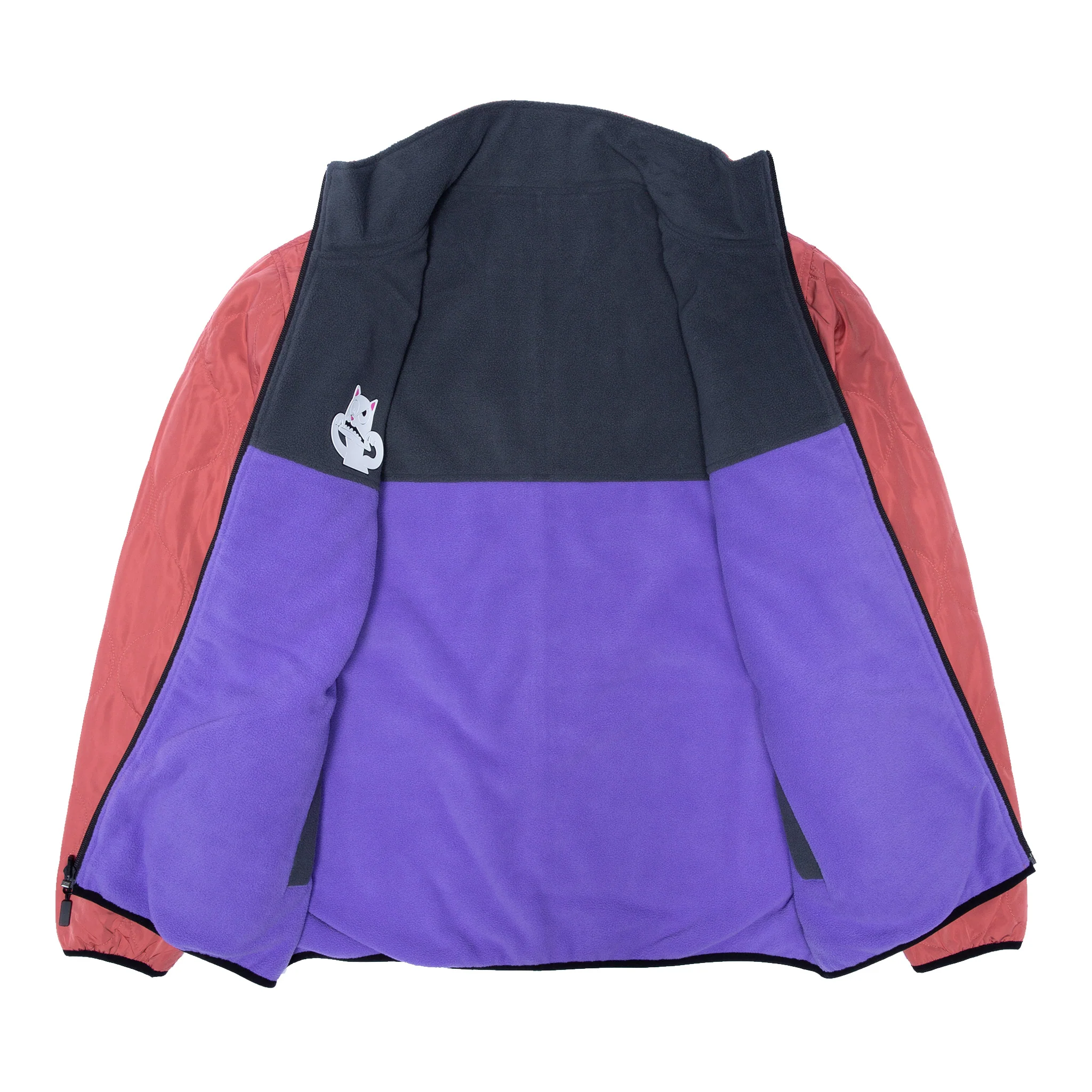 Shmoody Polar Fleece Quilted Reversible Jacket (Clay/Purple) - Image 8