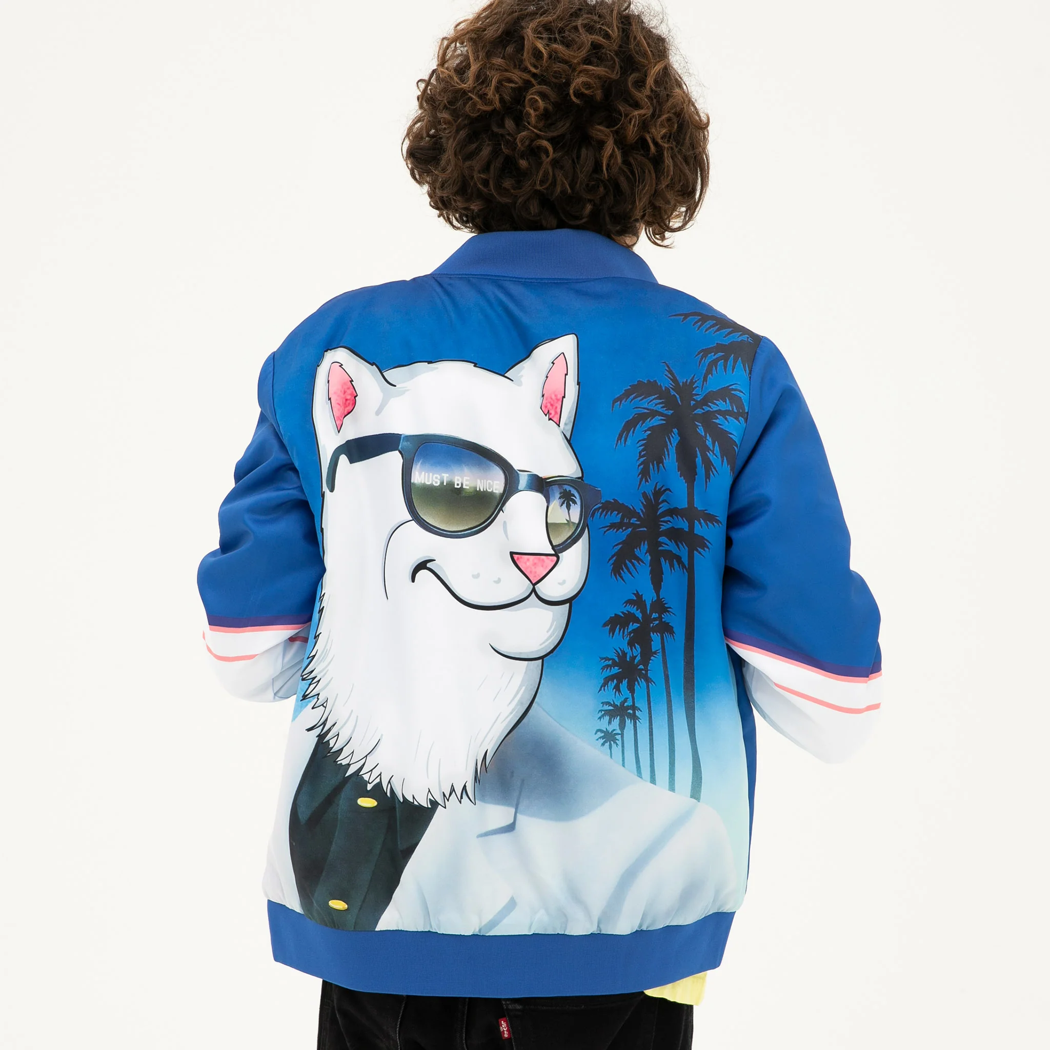 Show Biz Poly Varsity Jacket (Blue) - Image 2