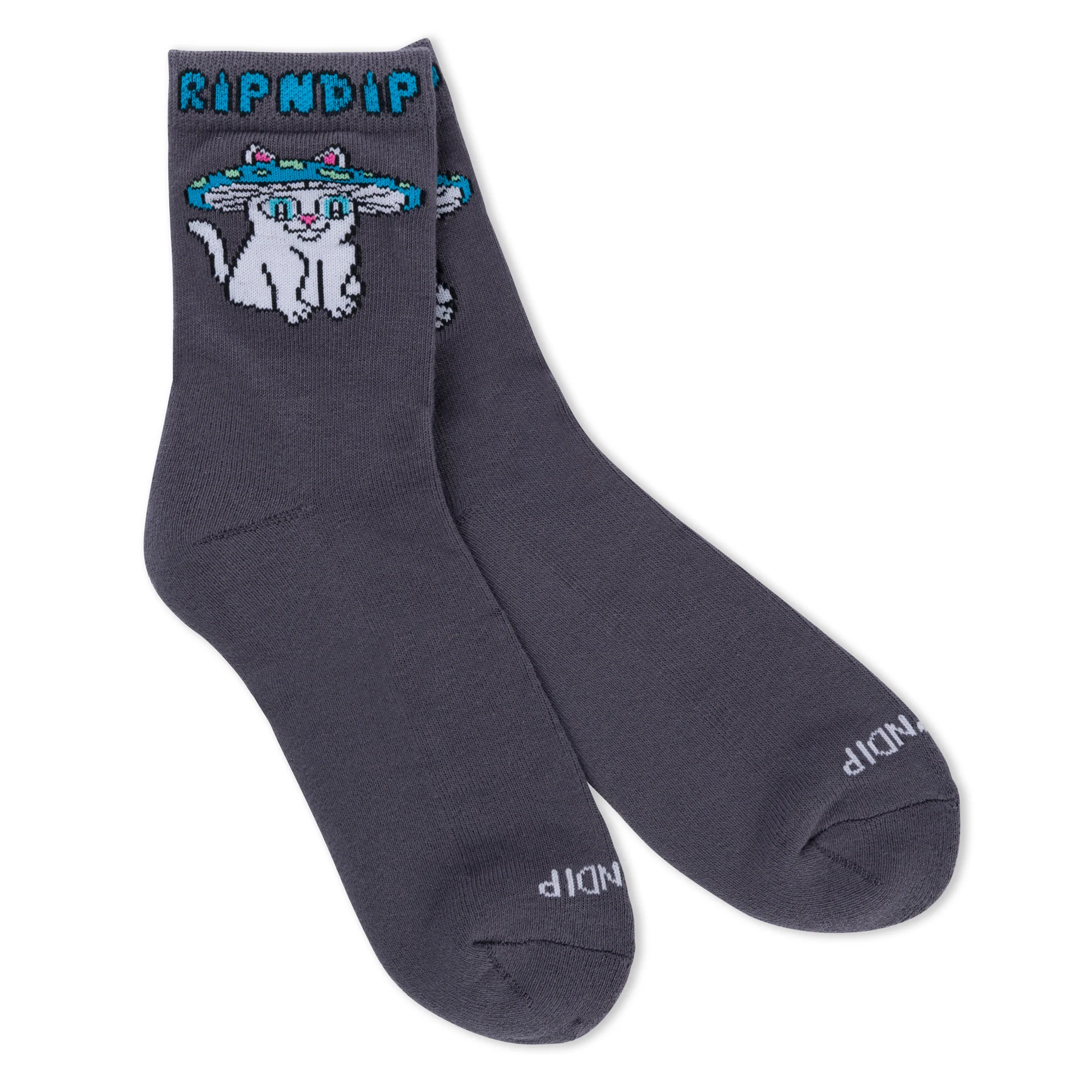Shroom Cat Socks (Grey) - Image 2