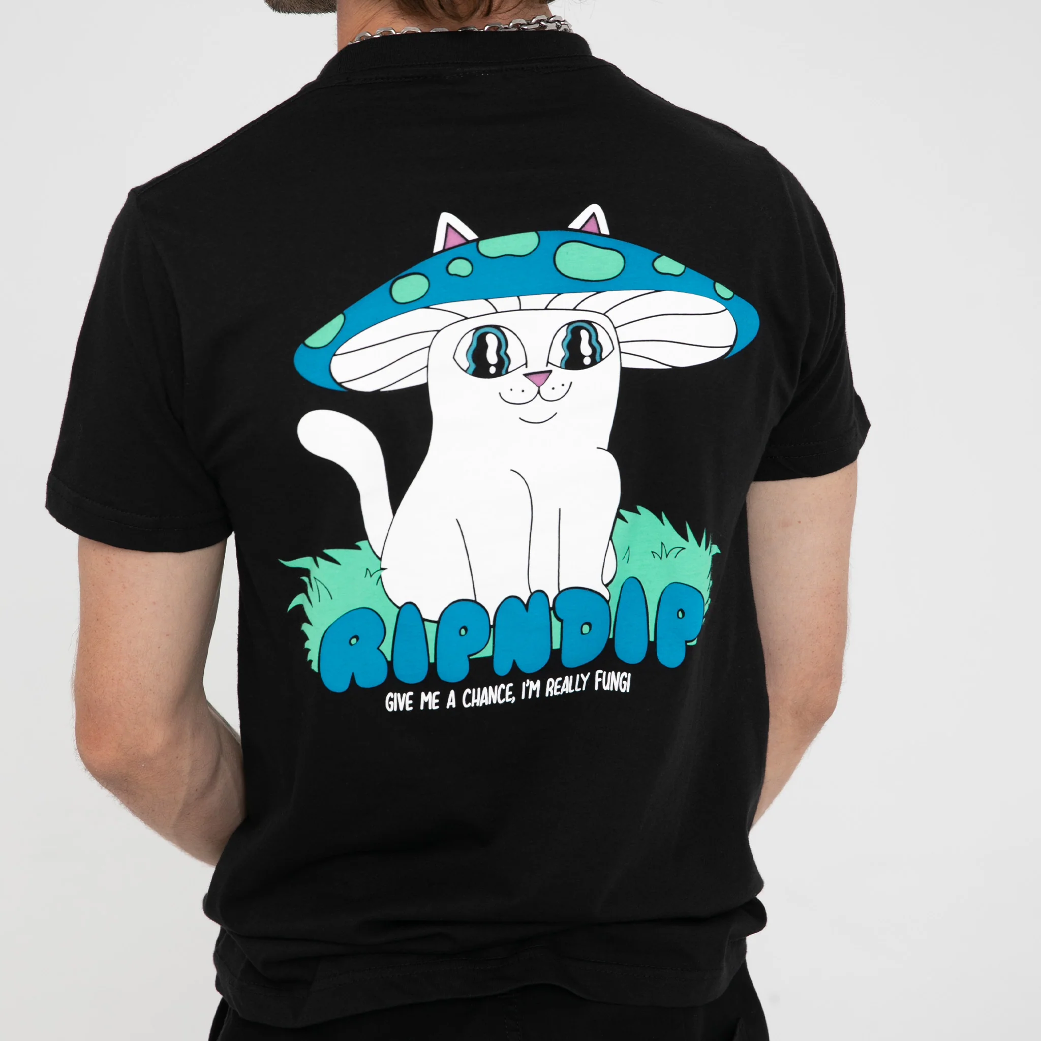 Shroom Cat Tee (Black) - Image 3