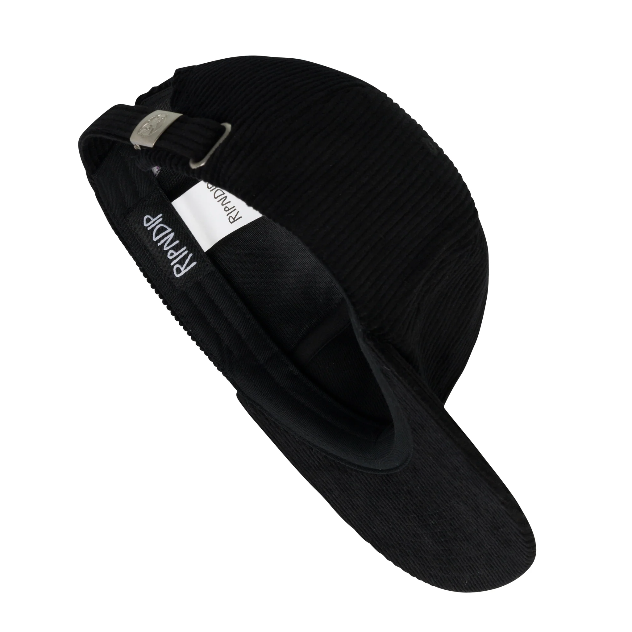 Shroom Diet 6 Panel Corduroy Strapback (Black) - Image 4