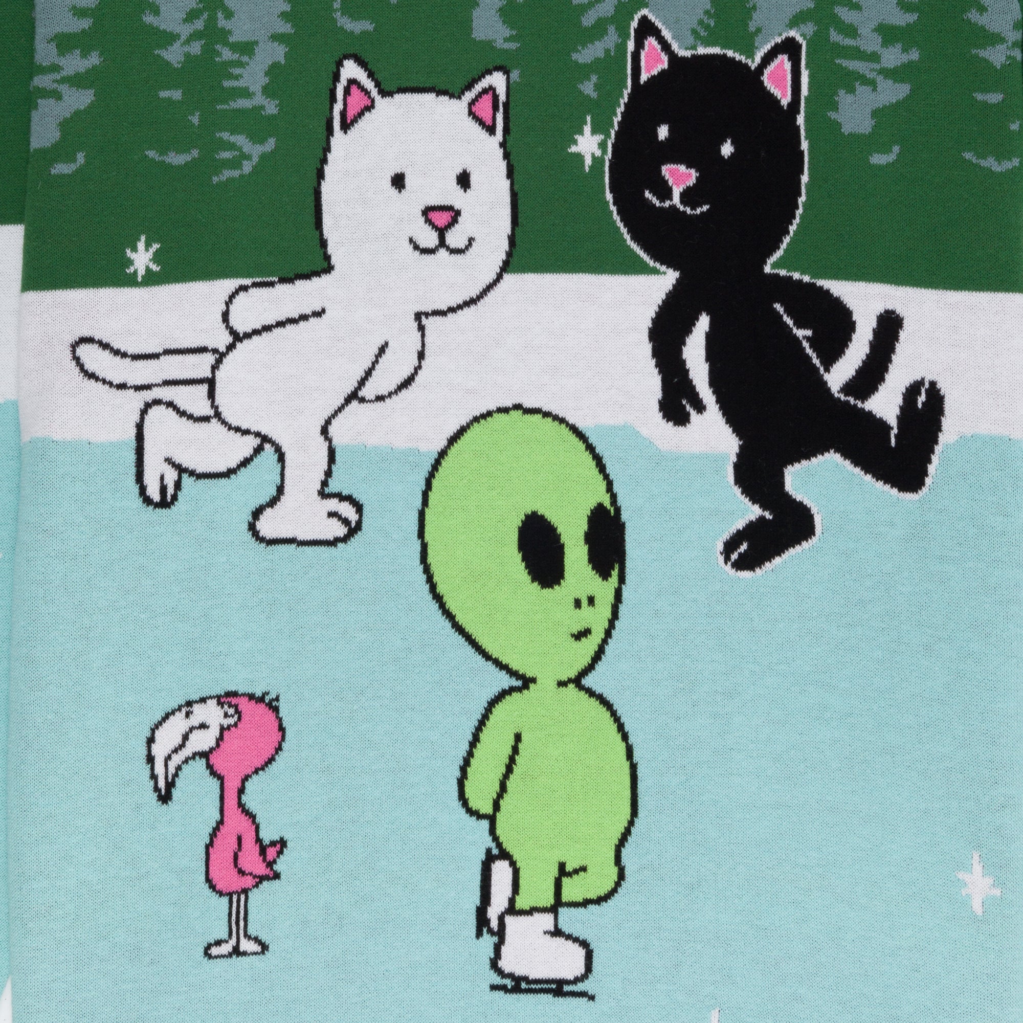 Skating With Friends Knit Sweater (Light Blue) - Image 3