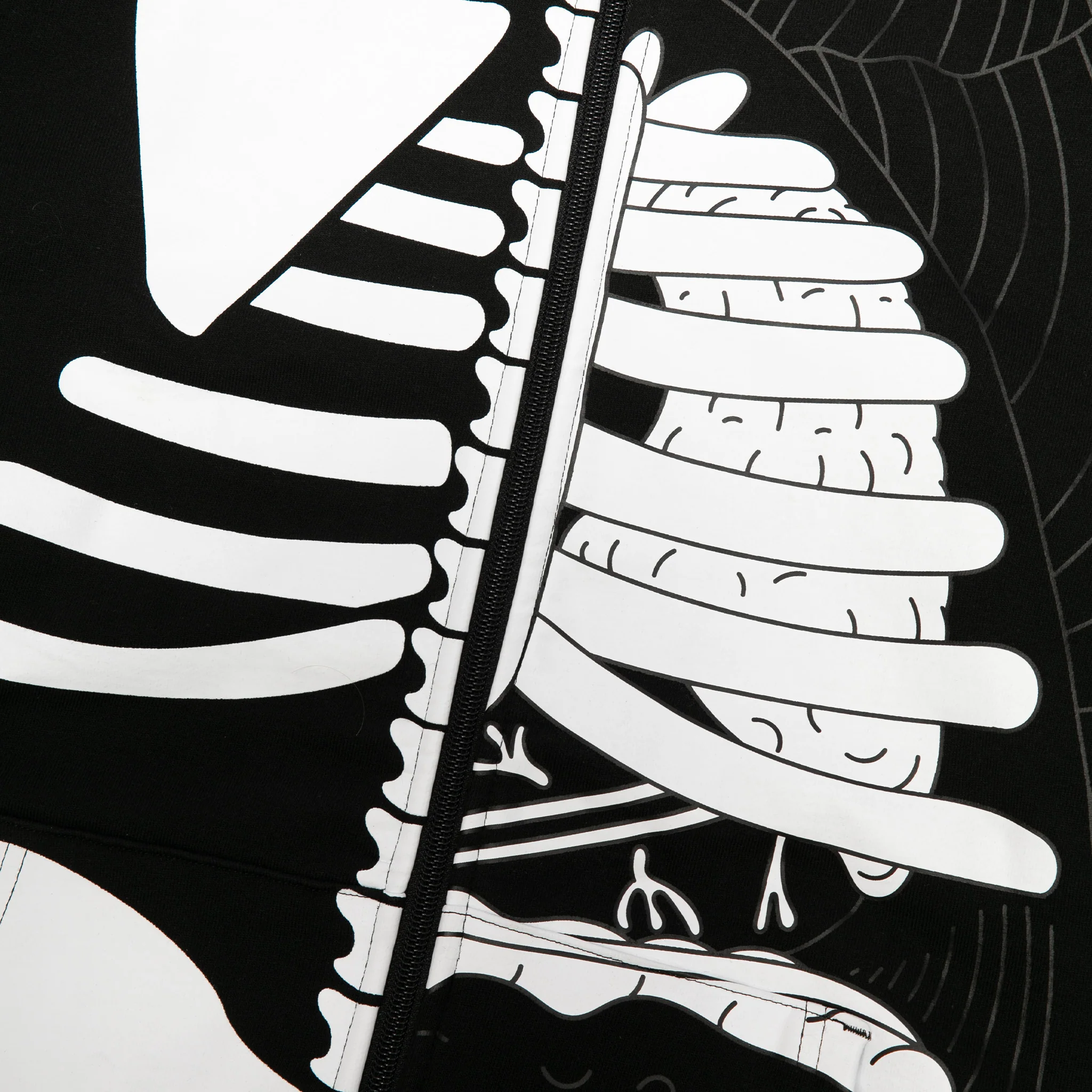 Skelly Anatomy Full Zip Hoodie (Black/White) - Image 7