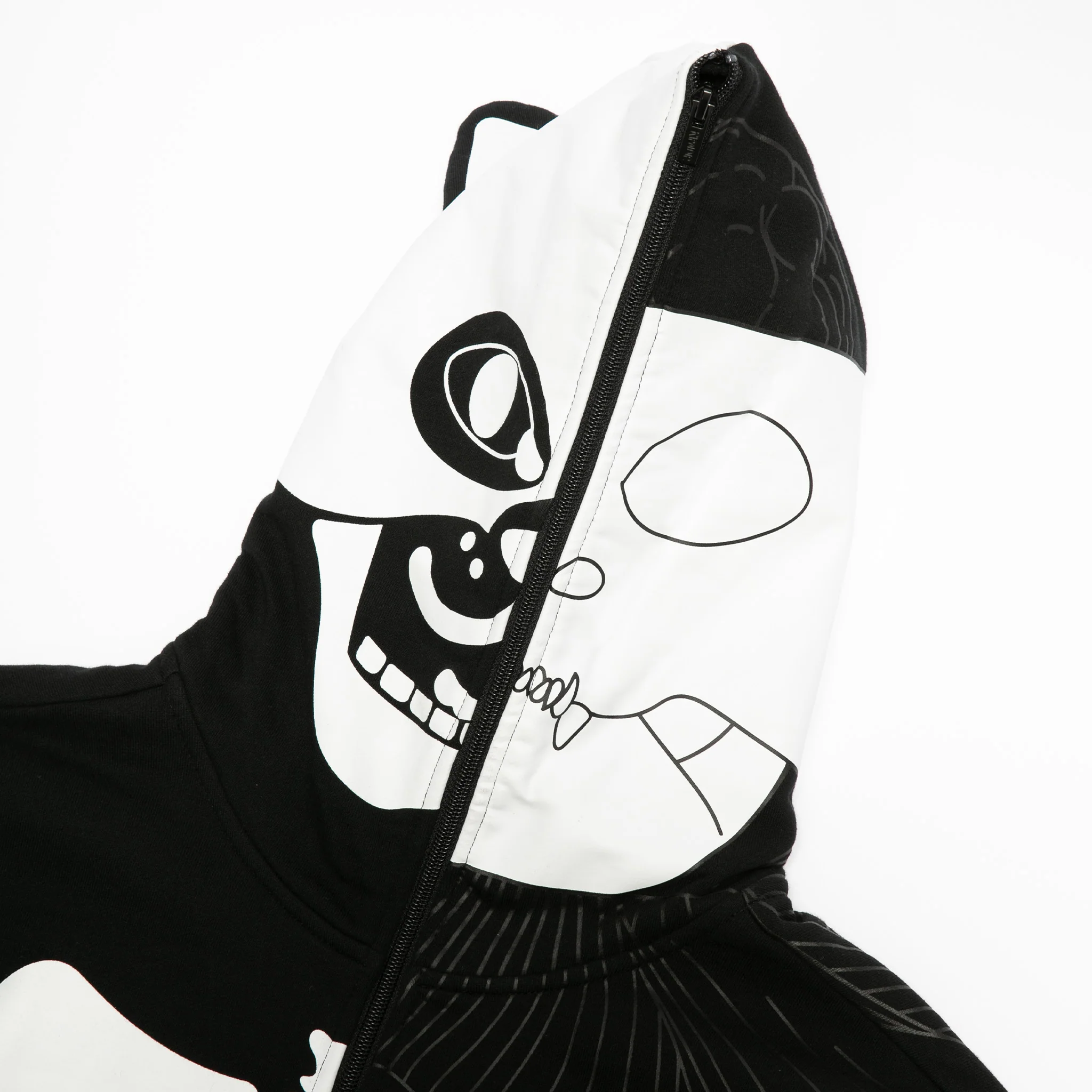 Skelly Anatomy Full Zip Hoodie (Black/White) - Image 8