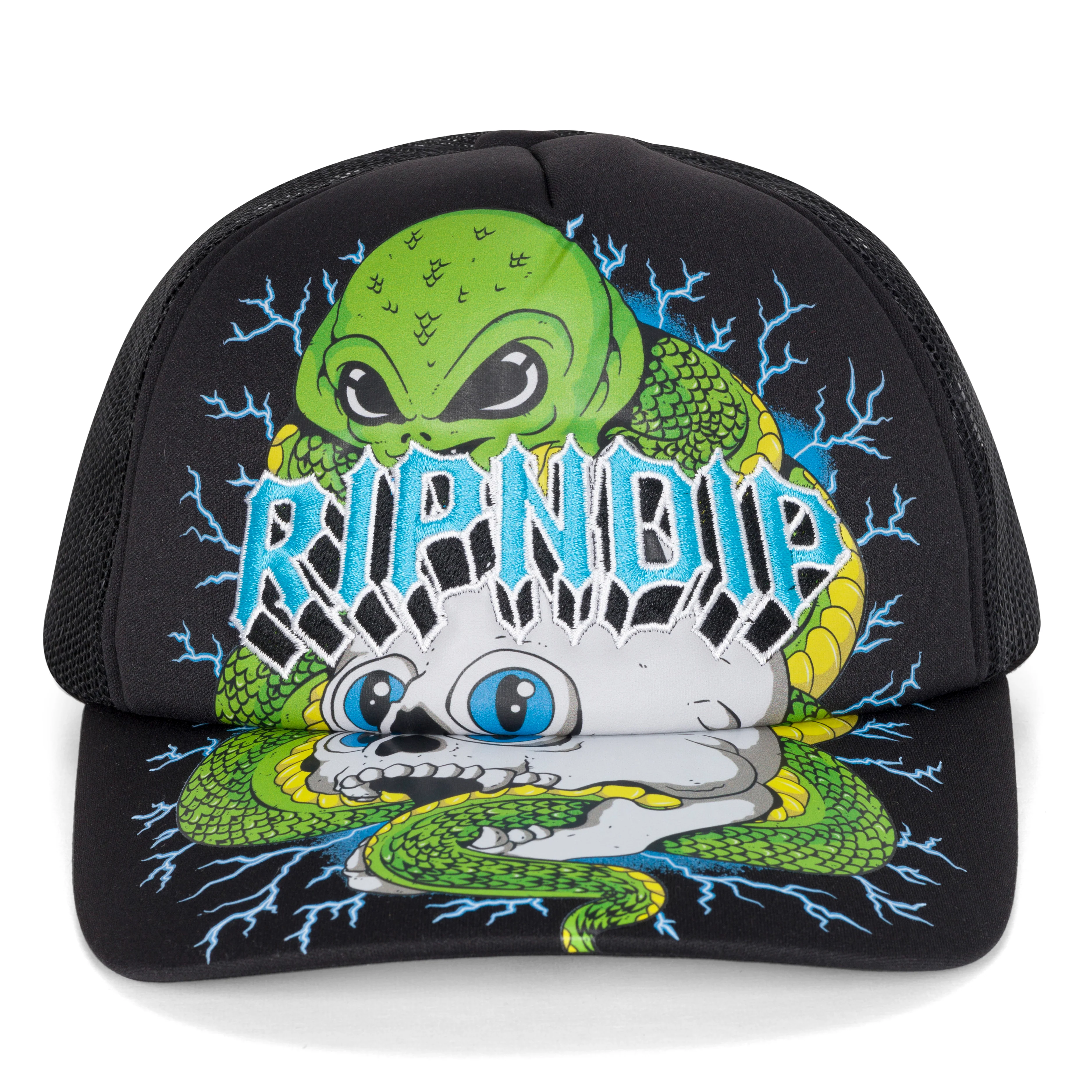 Skull and Bones Trucker Hat (Black) - Image 5