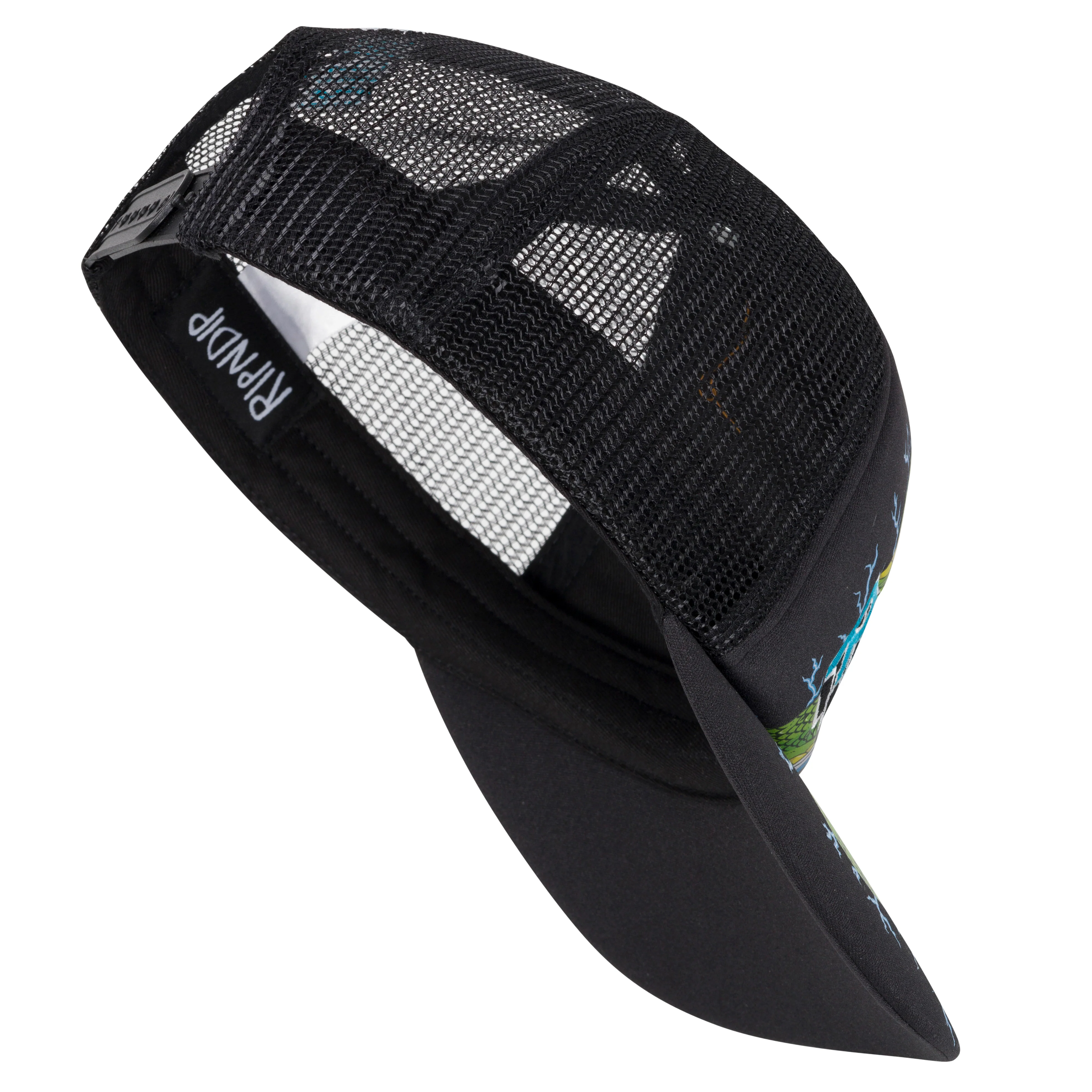 Skull and Bones Trucker Hat (Black) - Image 6
