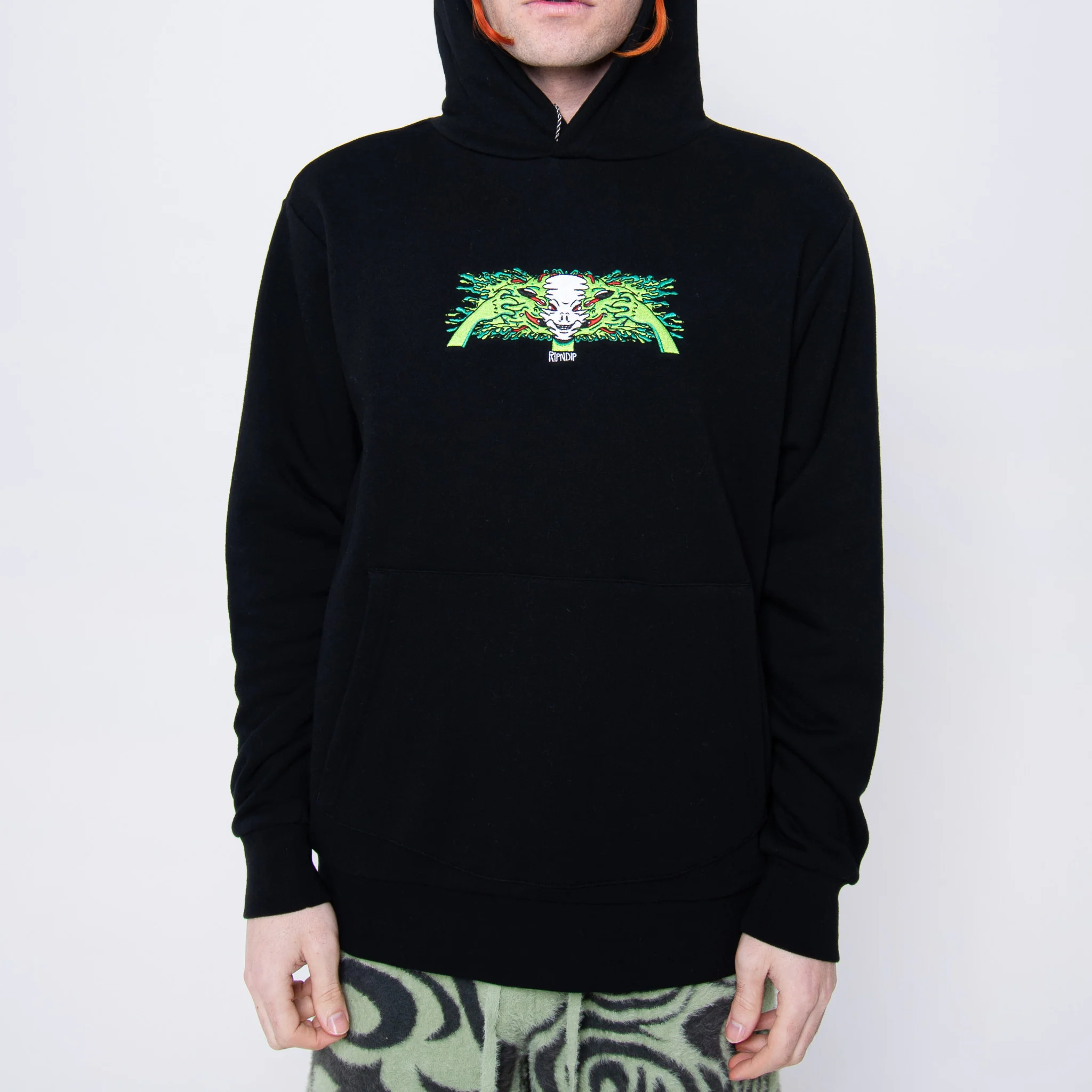 Skull Face Hoodie (Black) - Image 2