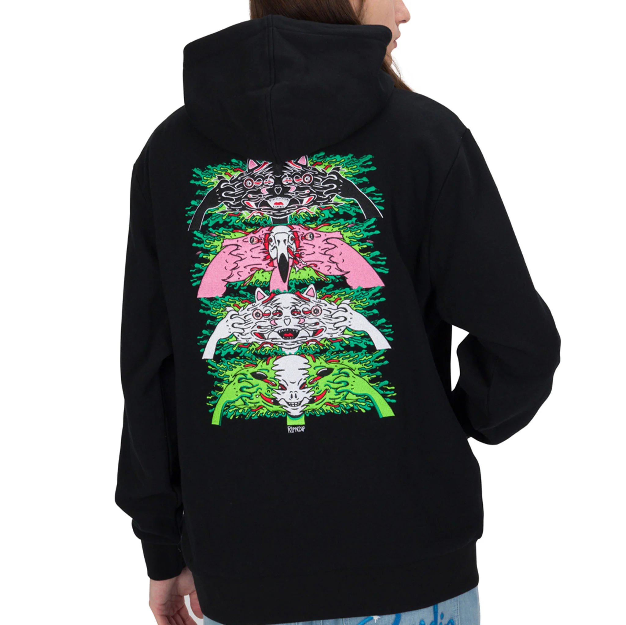 Skull Face Hoodie (Black) - Image 3