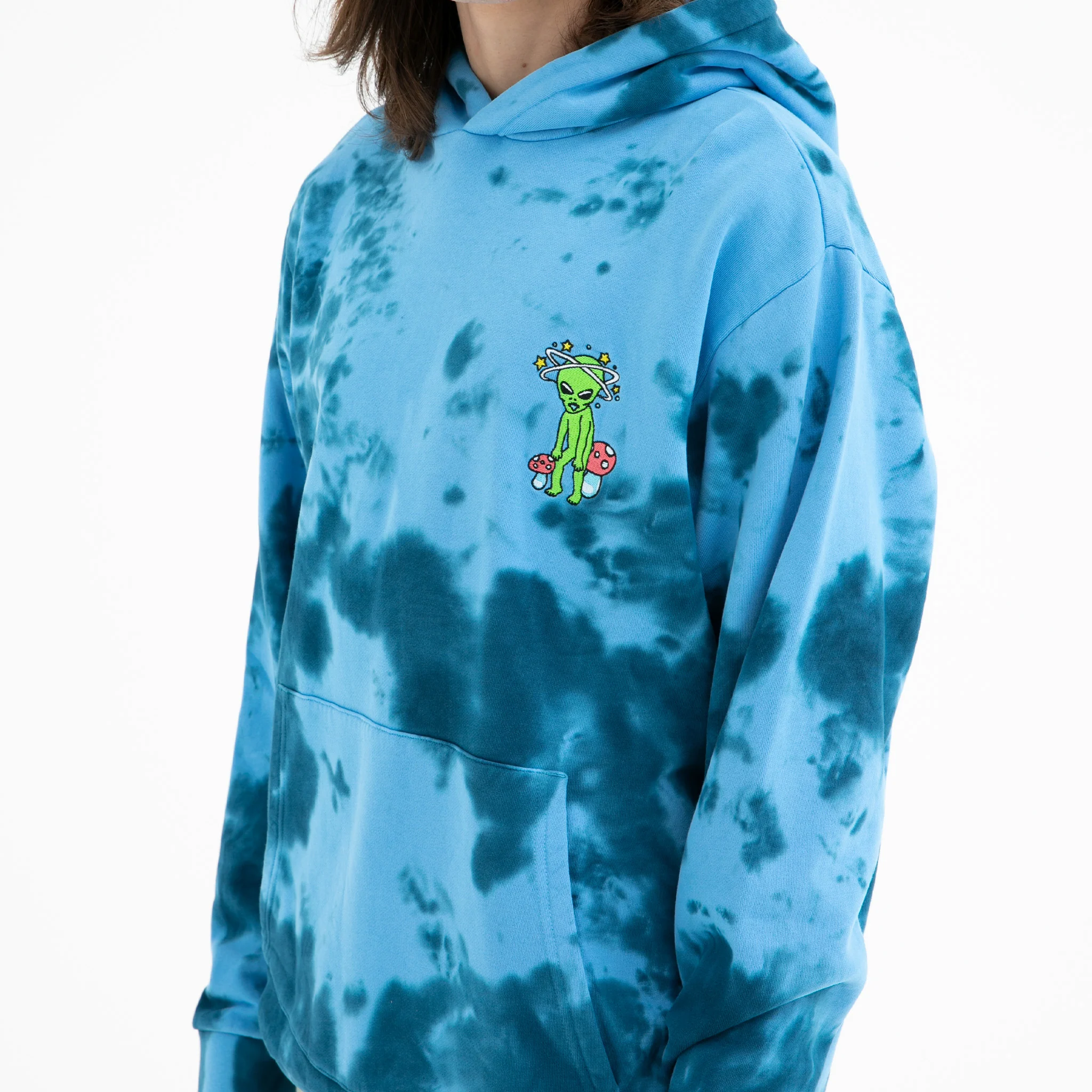 Space Gang Hoodie (Navy Lightning Wash) - Image 2