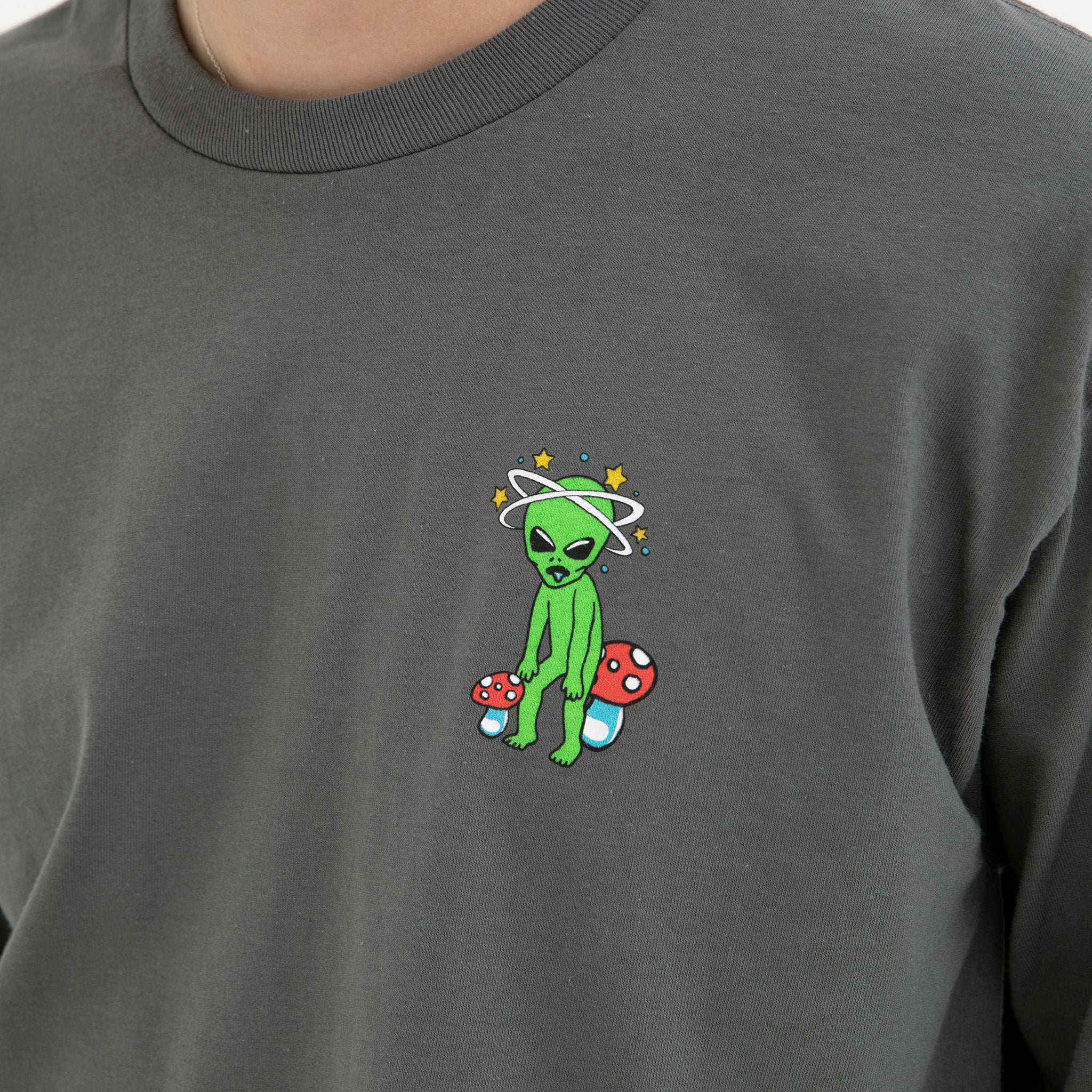 Space Gang Long Sleeve (Charcoal) - Image 3