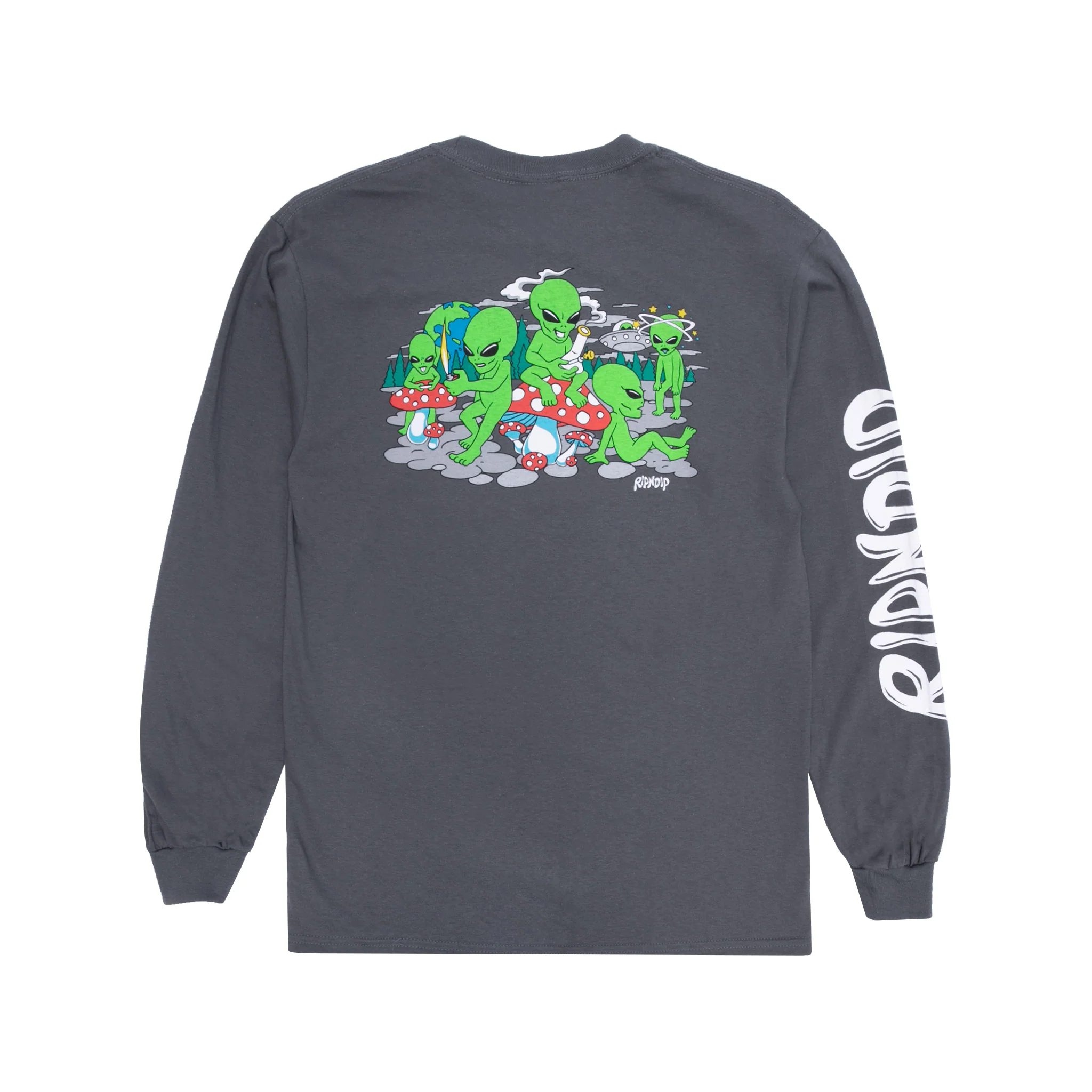 Space Gang Long Sleeve (Charcoal) - Image 4