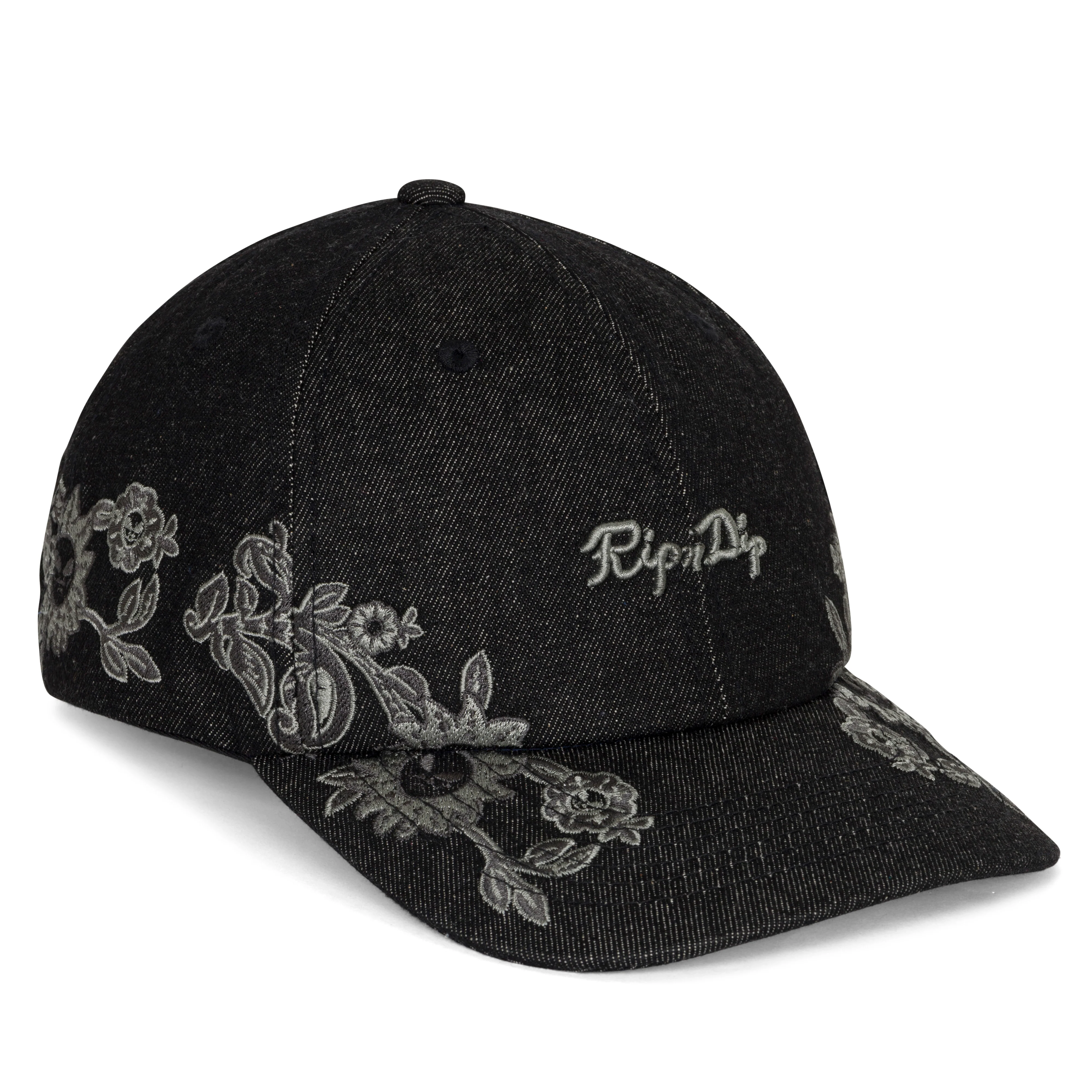 Space Garden Dad Hat (Black Vintage Wash)