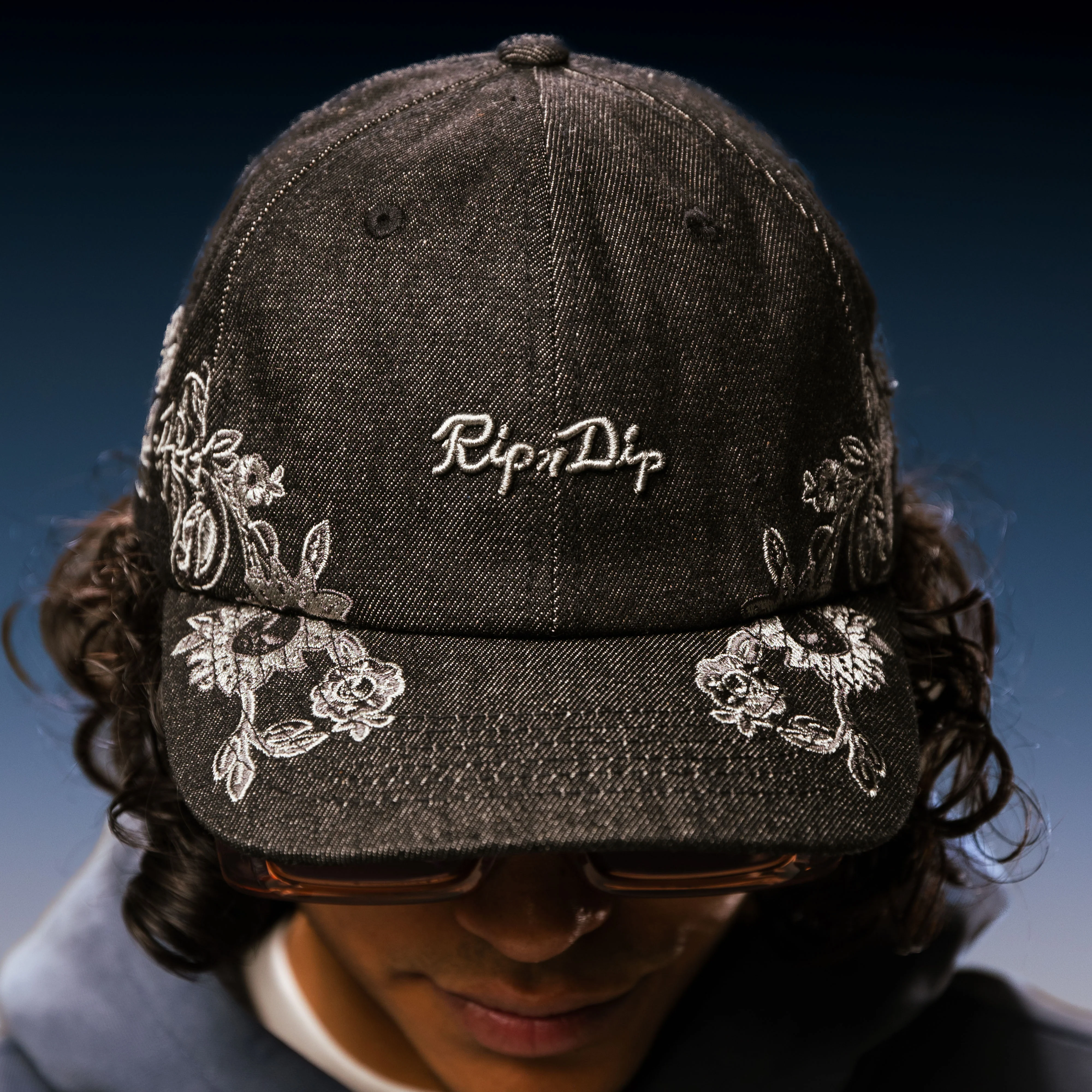 Space Garden Dad Hat (Black Vintage Wash) - Image 2