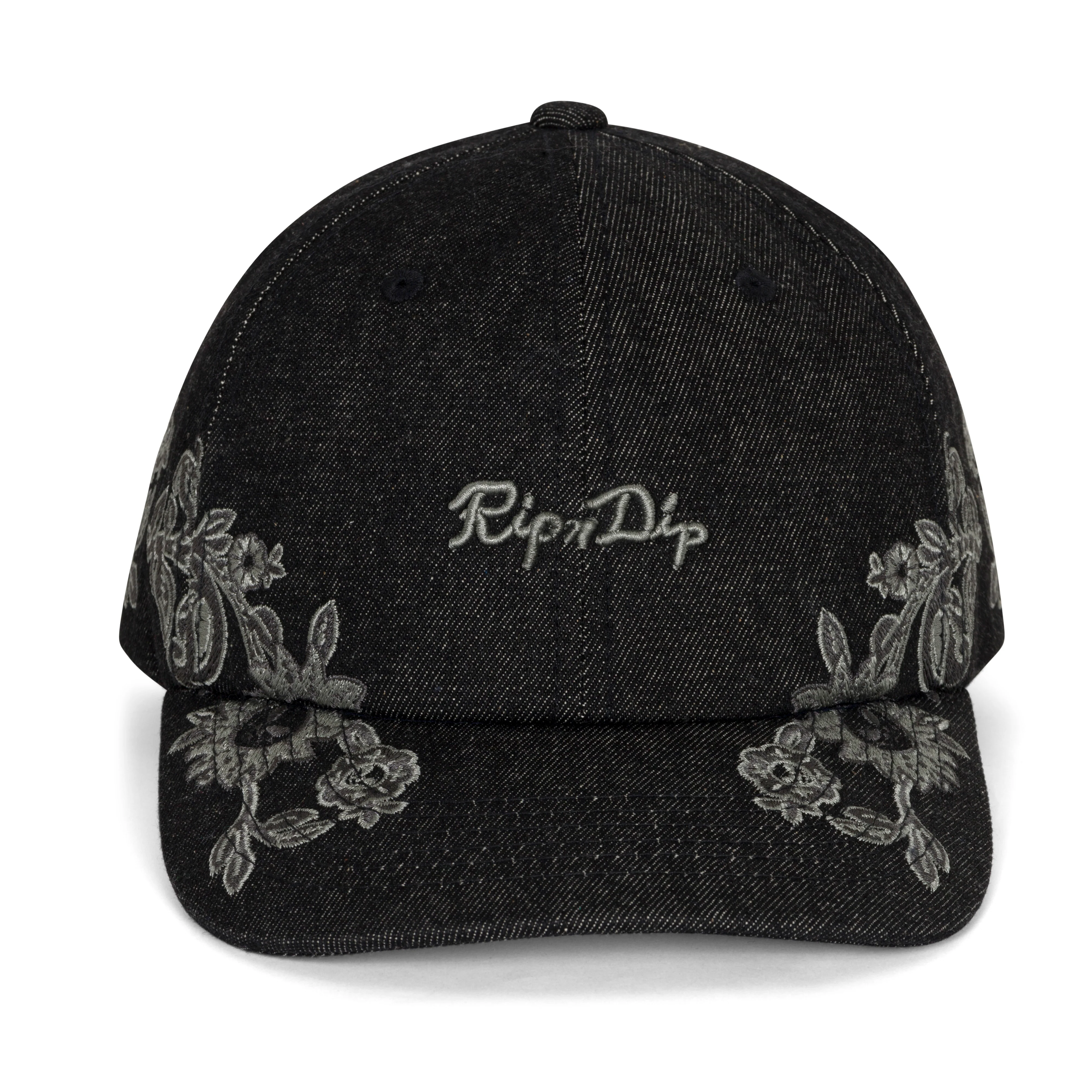 Space Garden Dad Hat (Black Vintage Wash) - Image 5