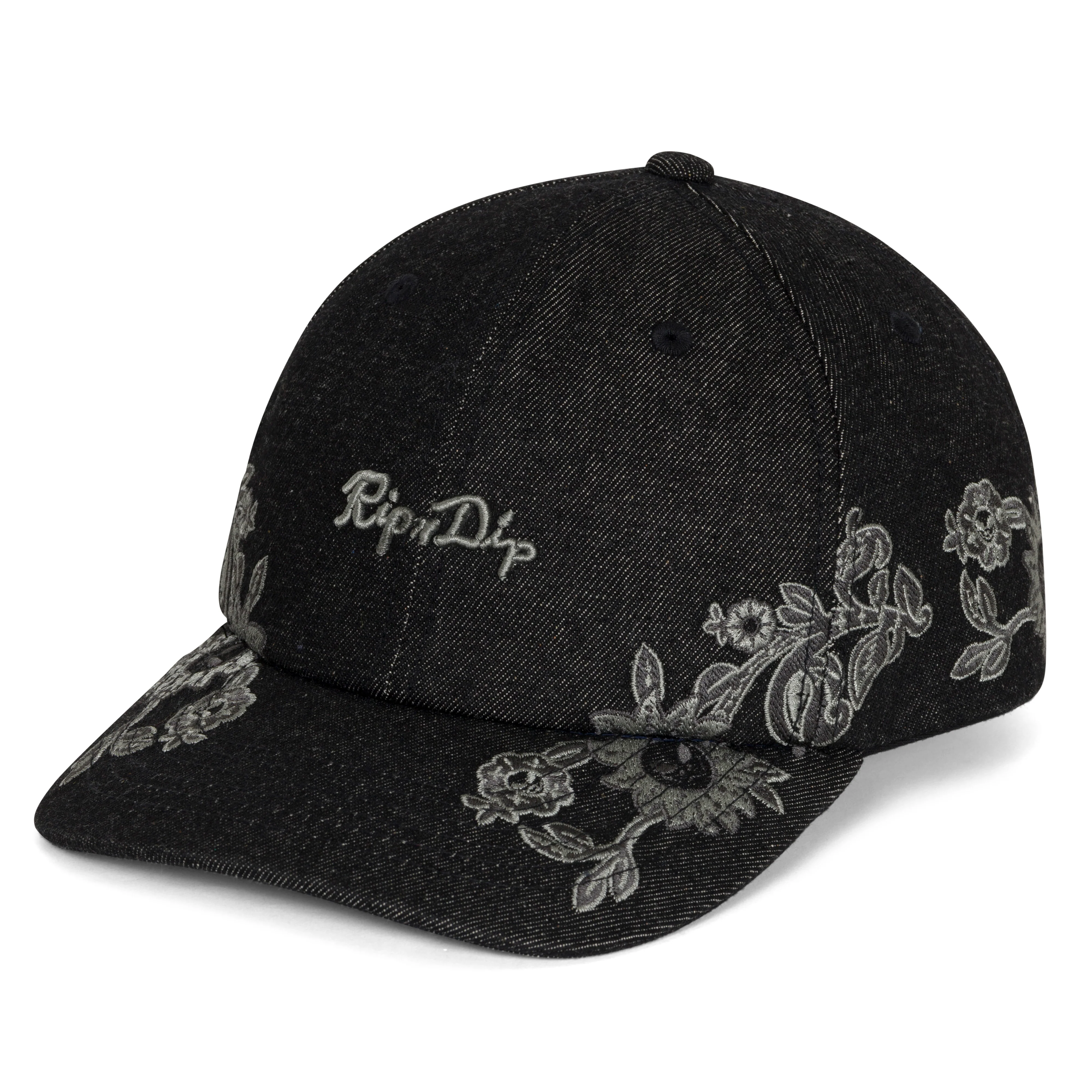 Space Garden Dad Hat (Black Vintage Wash) - Image 6