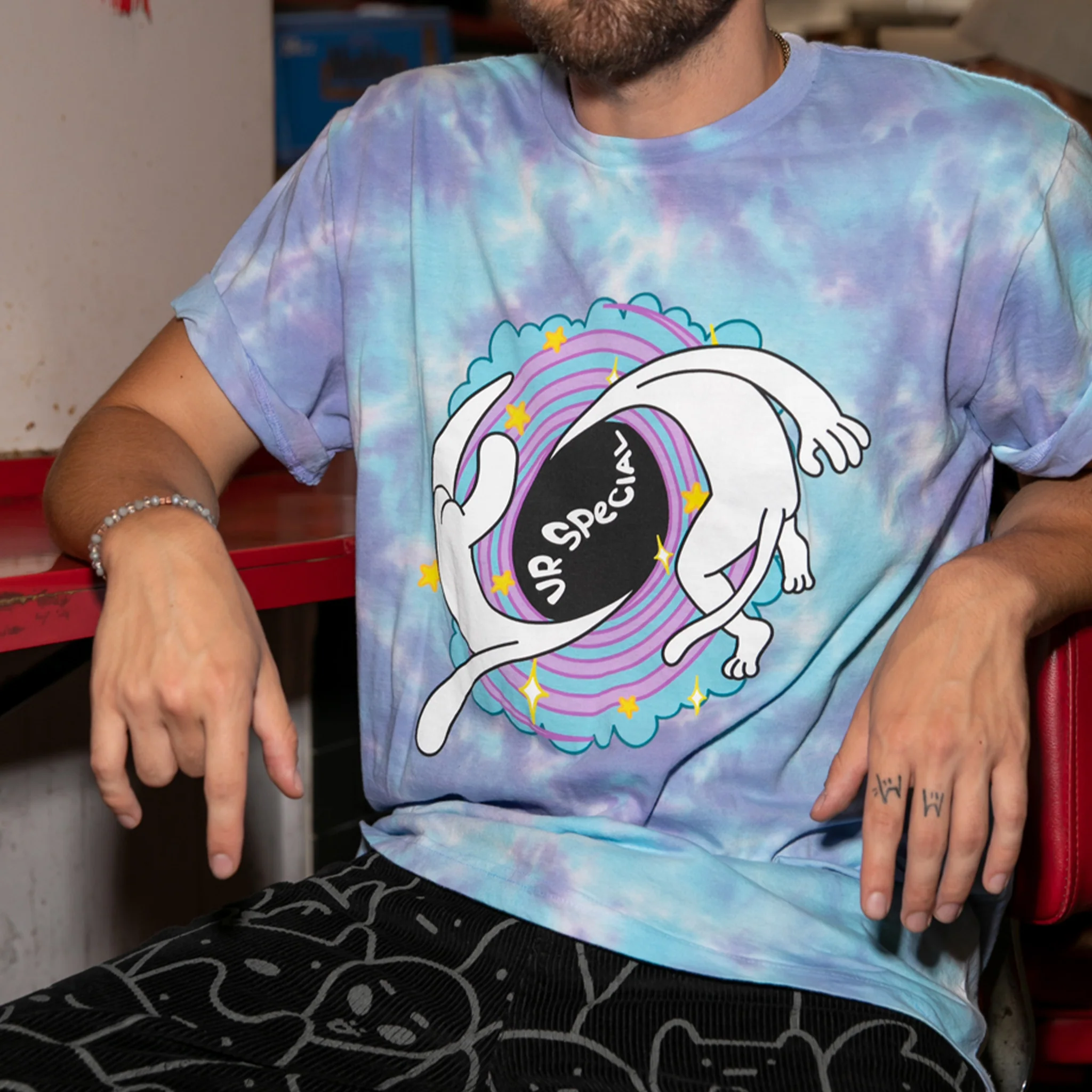 Special Vortex Tee (Baby Blue/Lavender) - Image 2