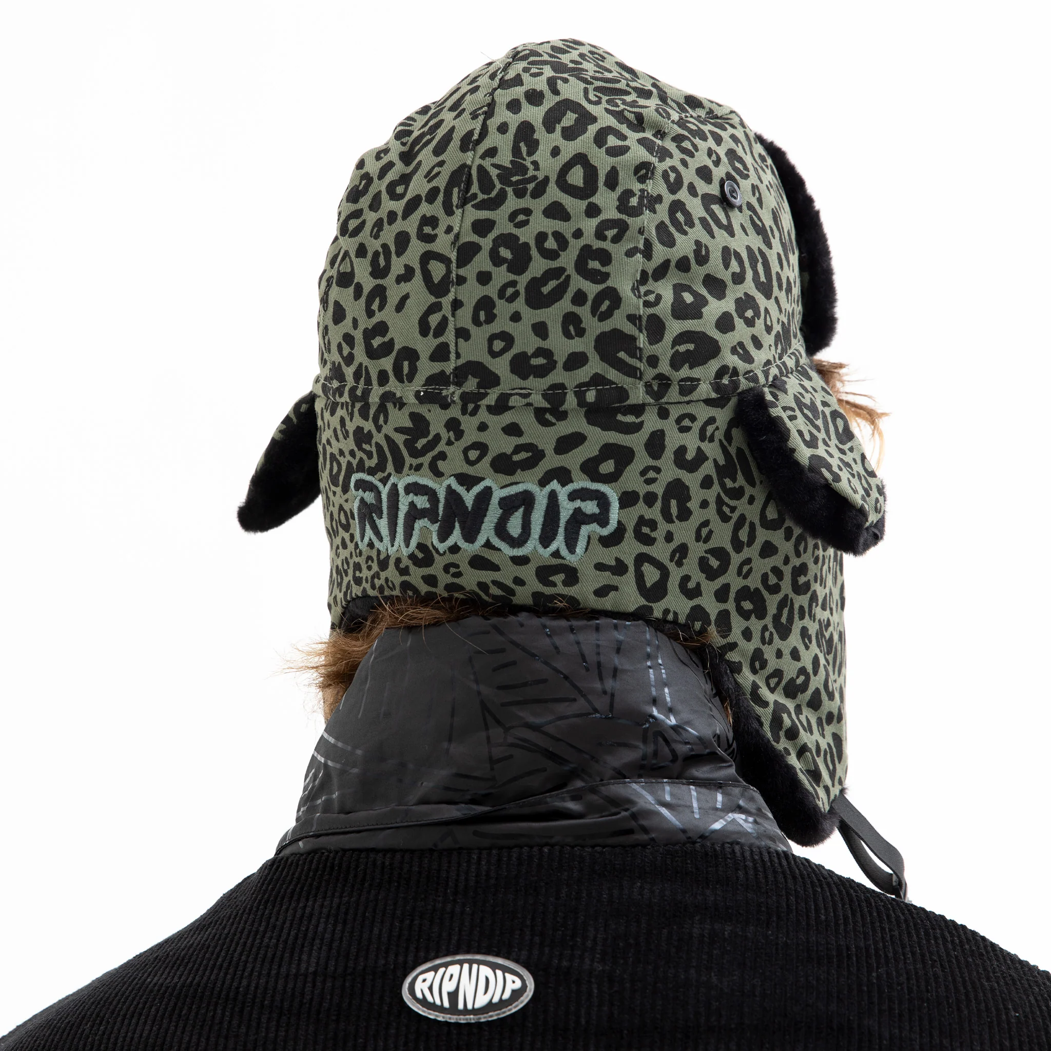 Spotted Aviator Hat (Olive) - Image 3