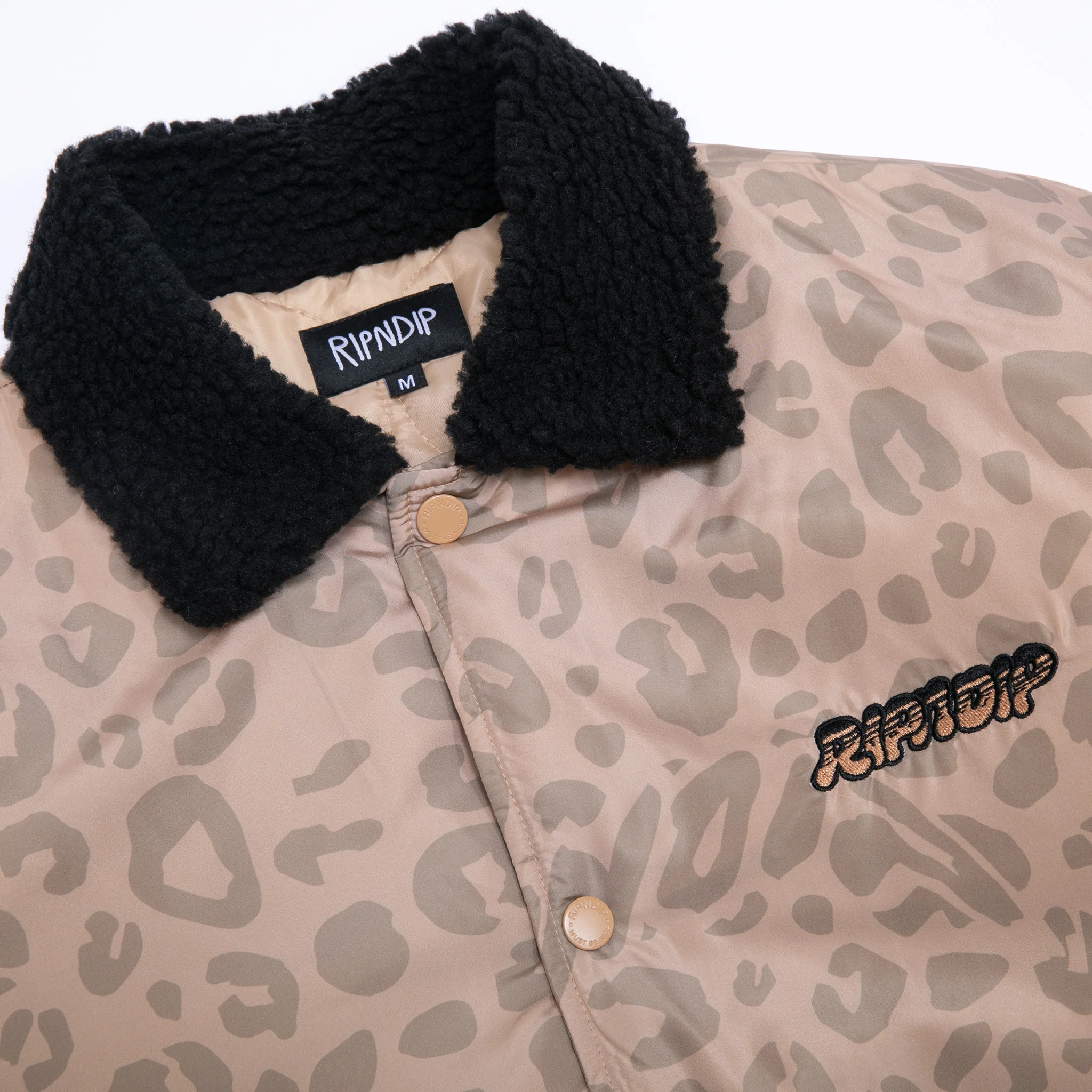 Spotted Button Down Jacket (Tan) - Image 7